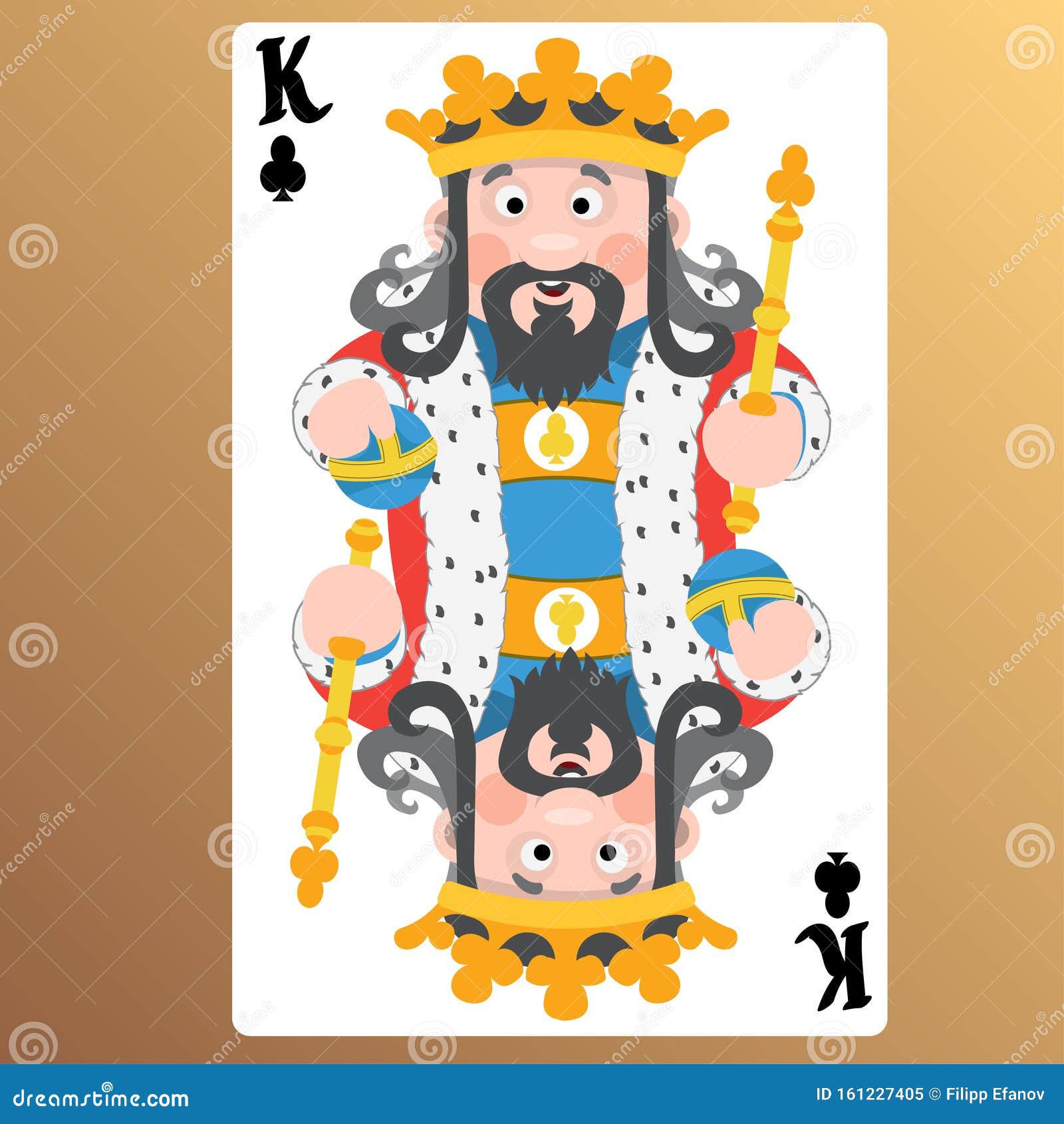 King of Clubs. Playing Cards with Cartoon Cute Characters Stock  Illustration - Illustration of deck, characters: 161227405