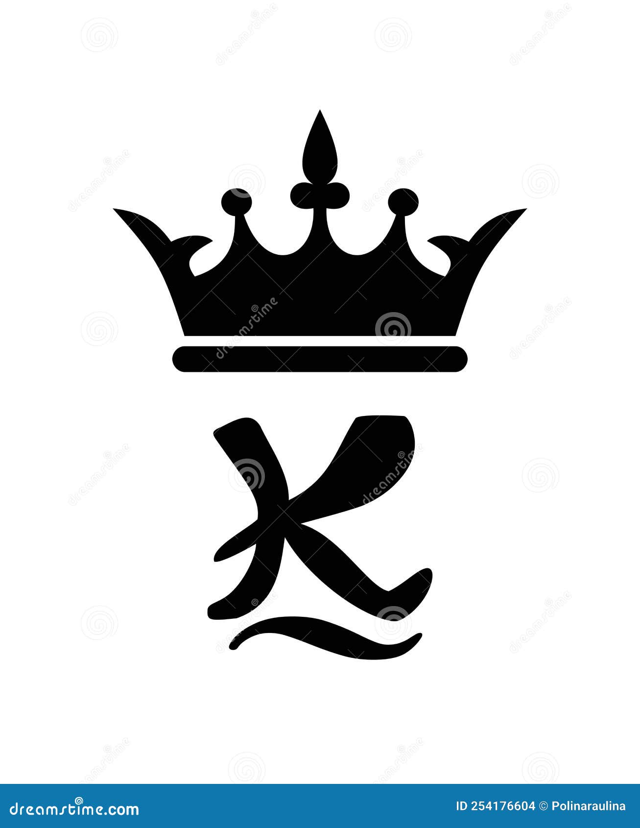 King Crown K Pawns Temporary Waterproof Tattoo For Men and Women