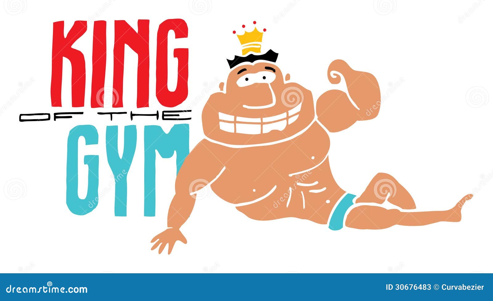 King of the gym stock illustration. Illustration of king - 30676483