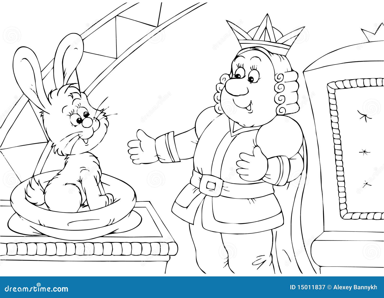 King and hare stock illustration. Illustration of book - 15011837