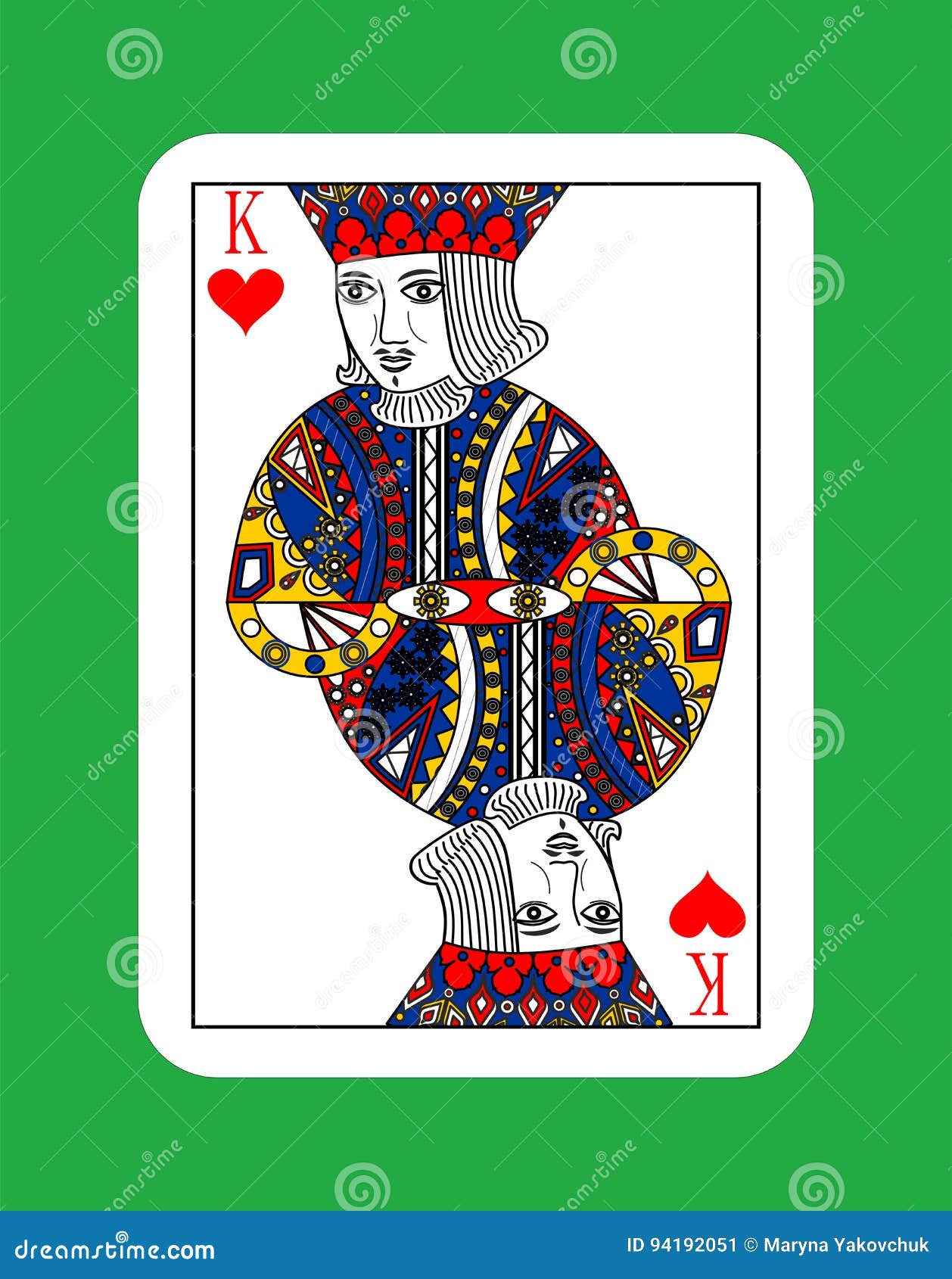 King Of Hearts Playing Card Cartoon Vector 56724045
