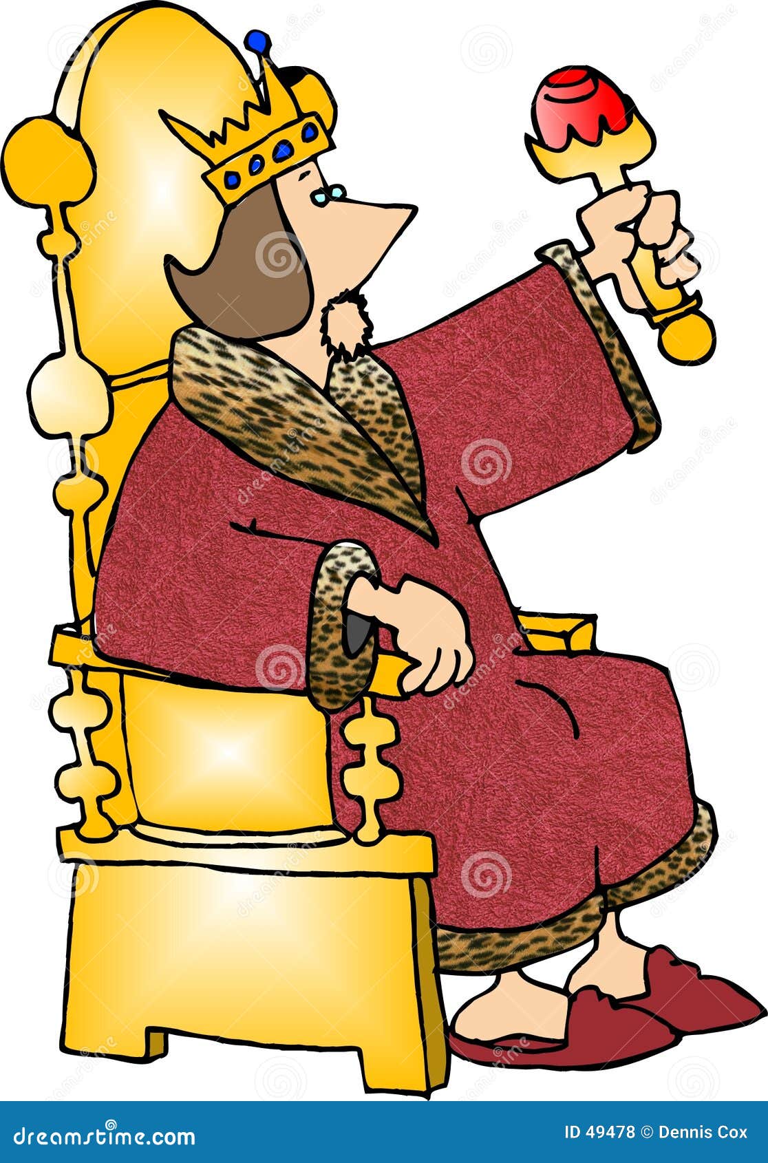 King Sitting On Throne Clipart