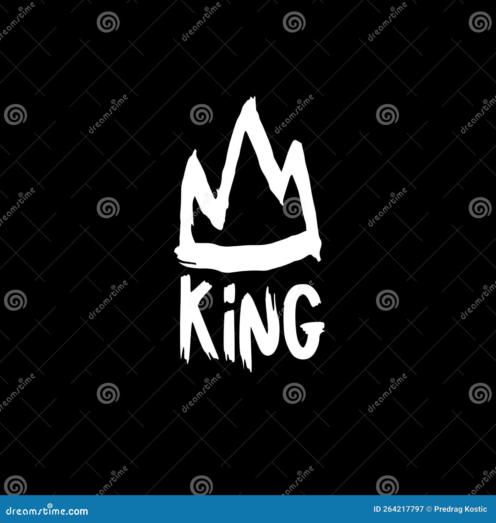 King logo on black stock illustration. Illustration of presentation 264217797