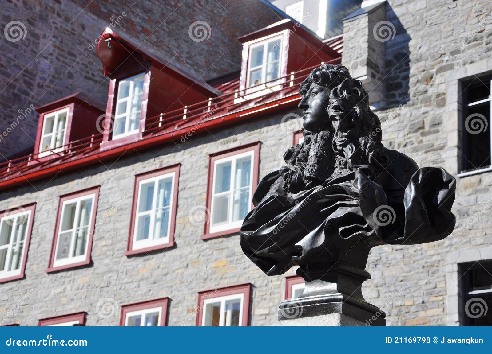 king louis xiv statue, place royale, quebec city