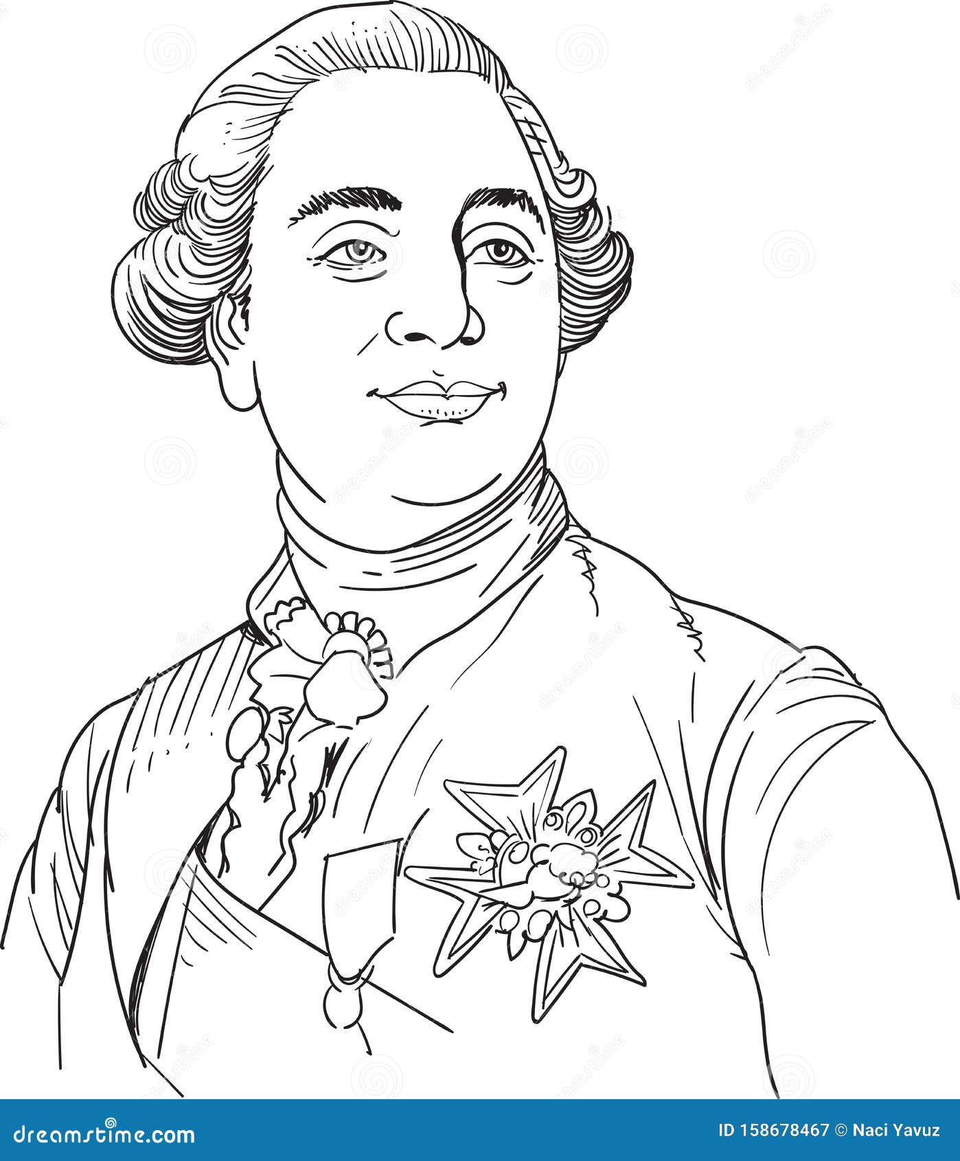 King Louis XVI Portrait, Vector Stock Vector - Illustration of revolution,  french: 158678467