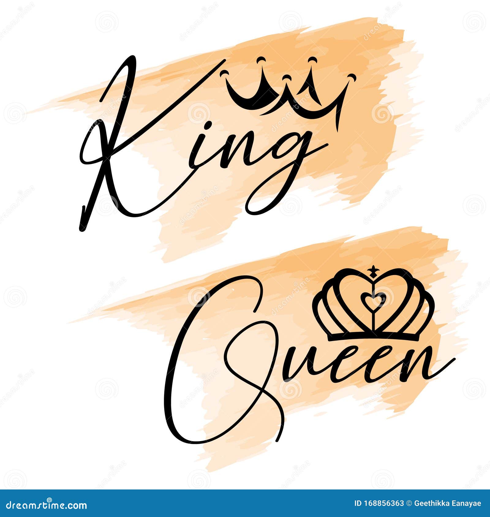 King and Queen Couple T-shirt Design Stock Vector - Illustration