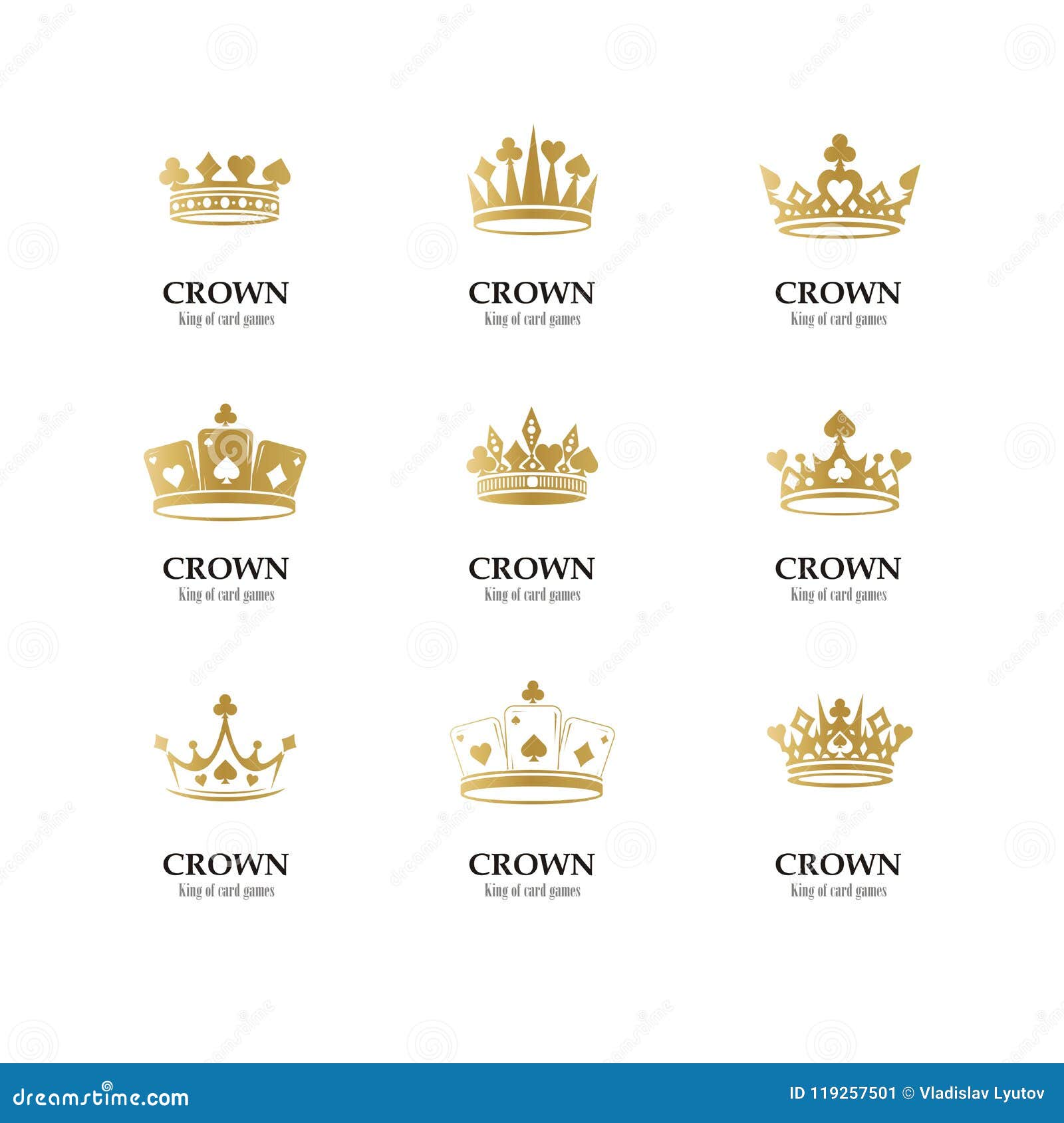 King And Queen Crowns Symbols Stock Vector Illustration Of