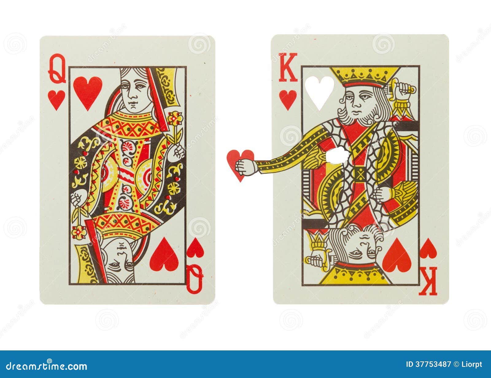 King And Queen Of Hearts In A Relationship Stock Image Image Of