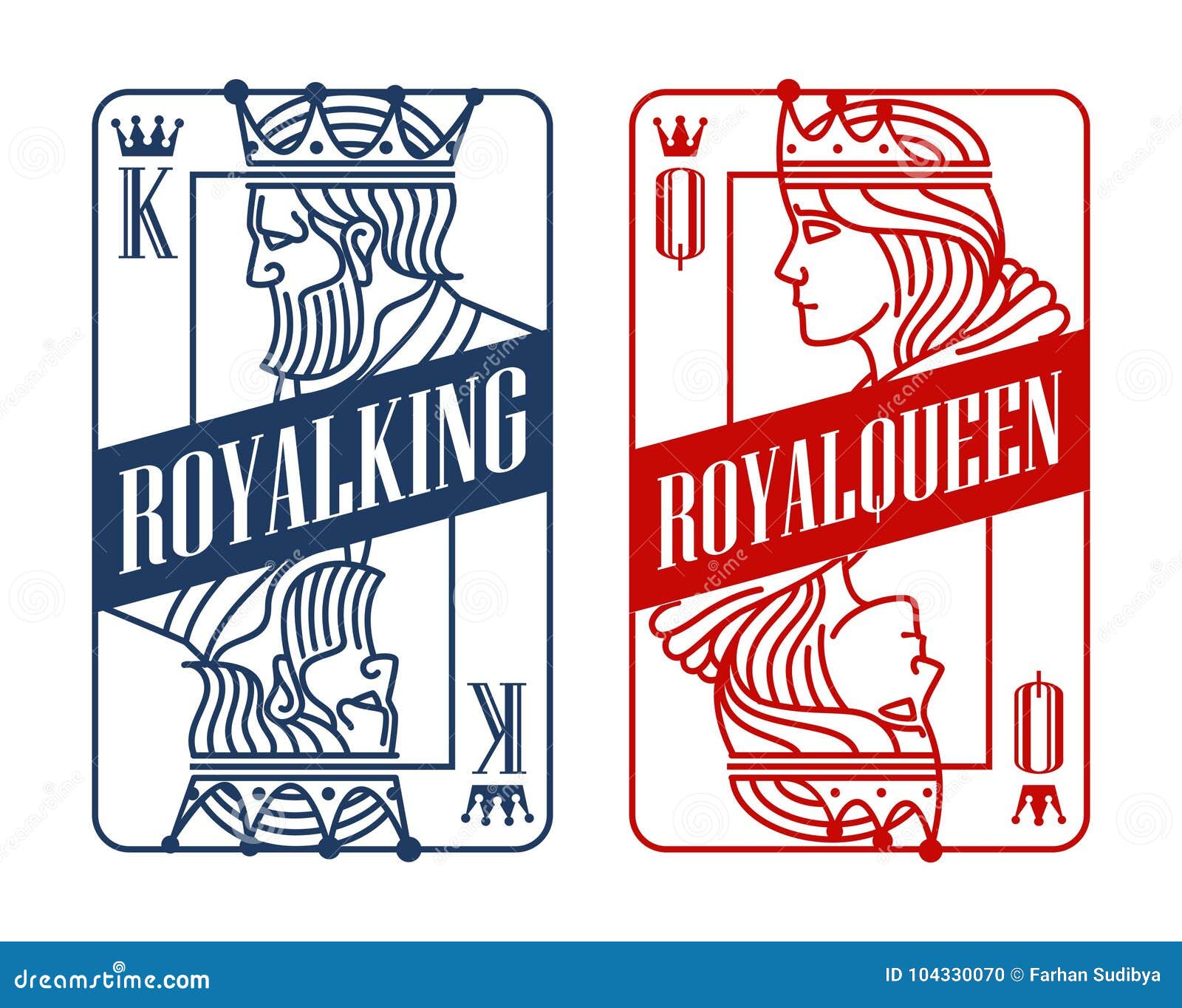 King And Queen Playing Card Stock Vector Illustration Of Classic