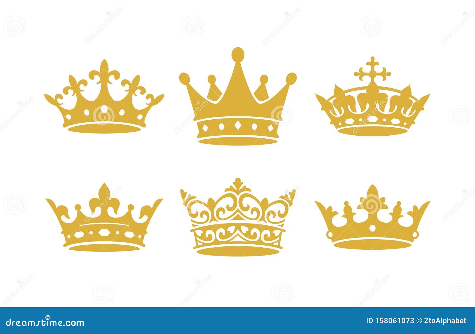 Download Crown Clipart Collection Set Stock Vector - Illustration ...