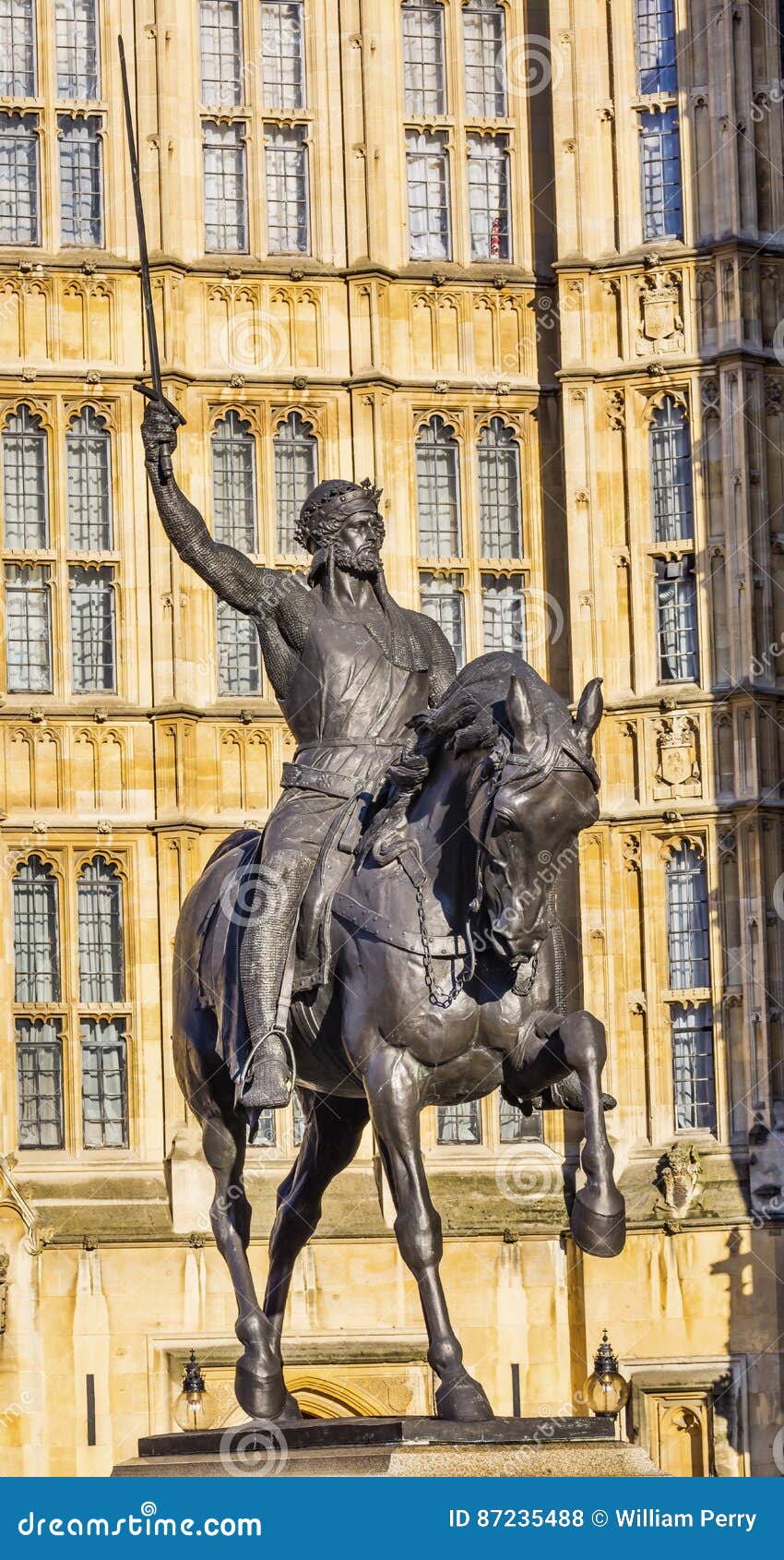 King Richard 1 Lionhearted Statue Parliament Westminster London England ...