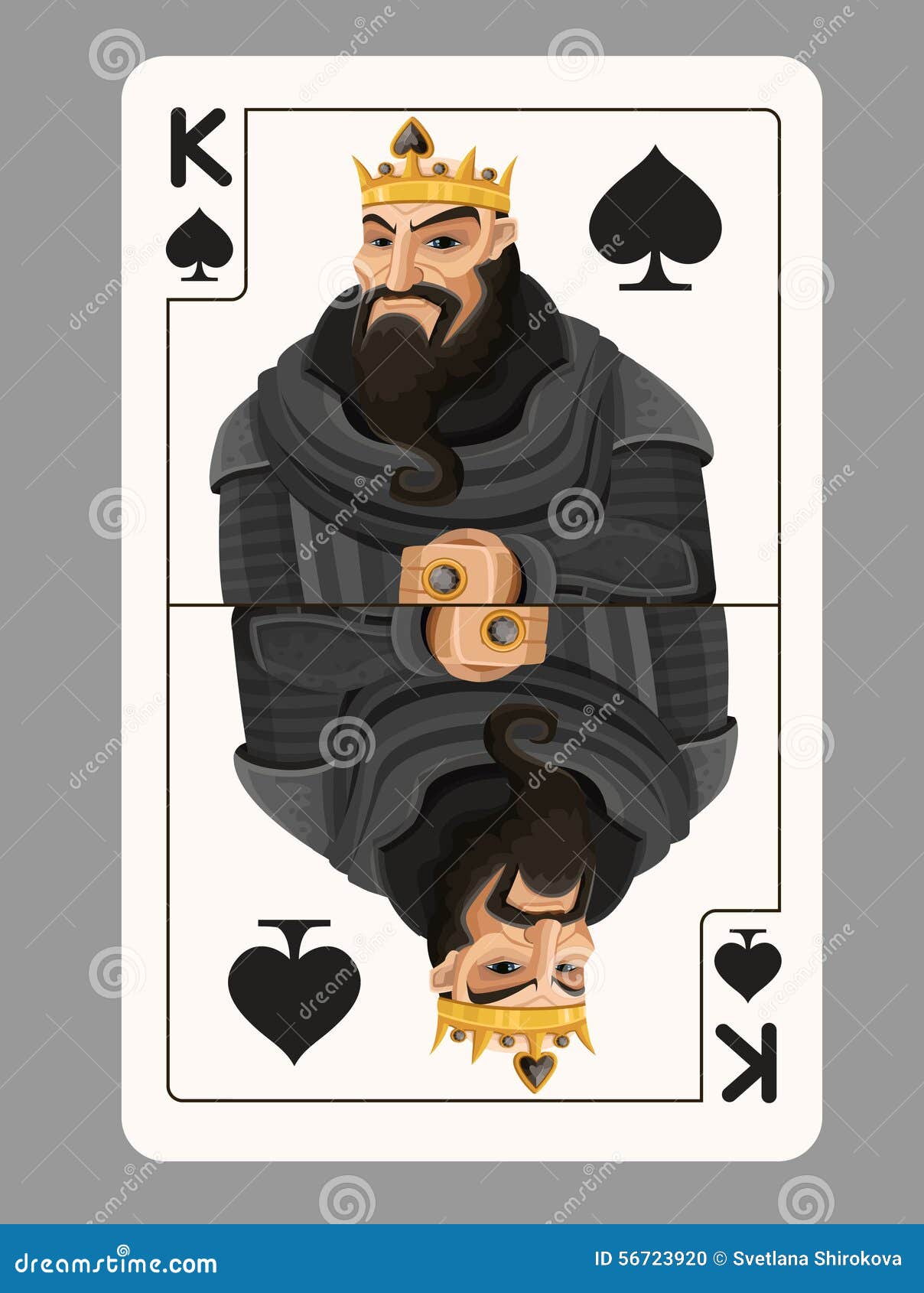 King Of Spades. Original Design Royalty Free SVG, Cliparts