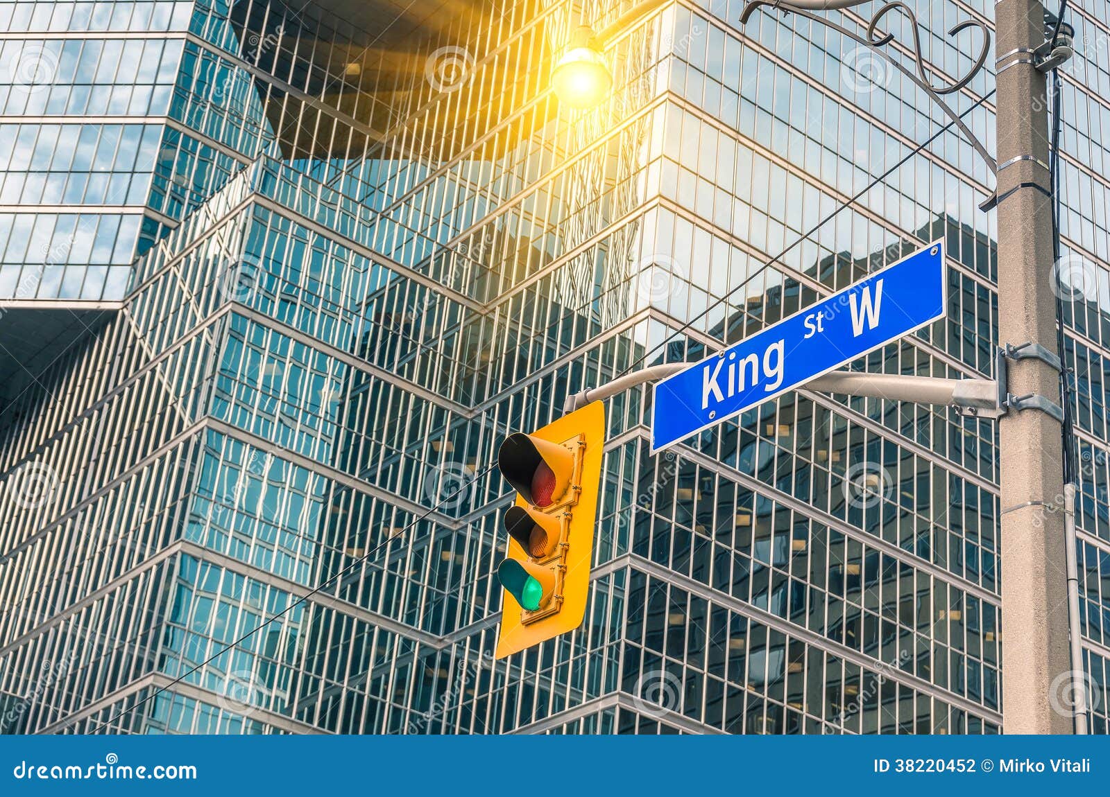 King Street Sign Toronto Downtown Stock Photo Image of green