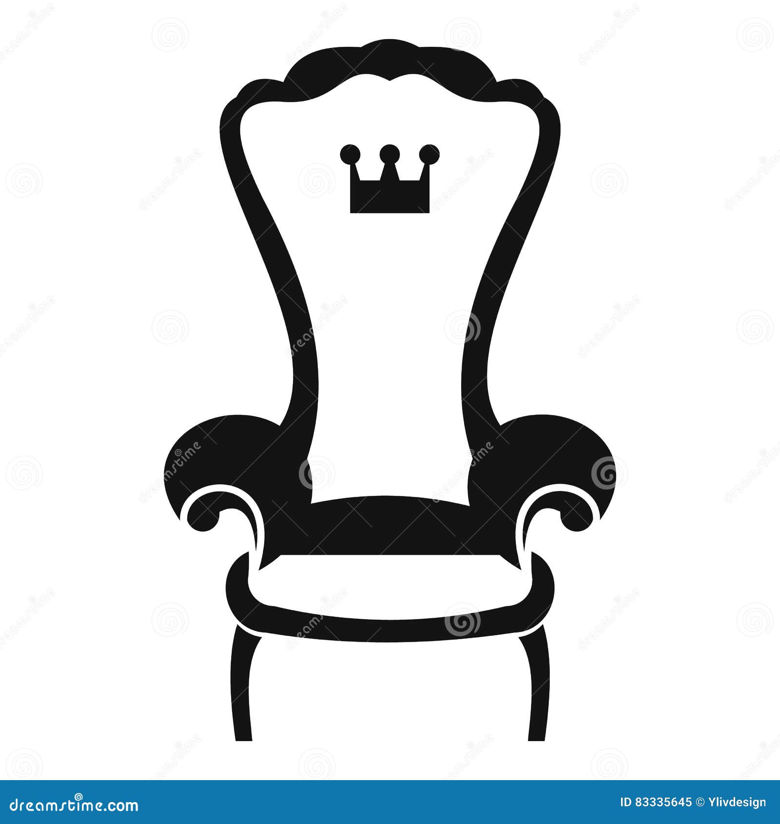 King Throne Chair Icon, Simple Style Stock Vector - Illustration of royal,  carving: 83335645