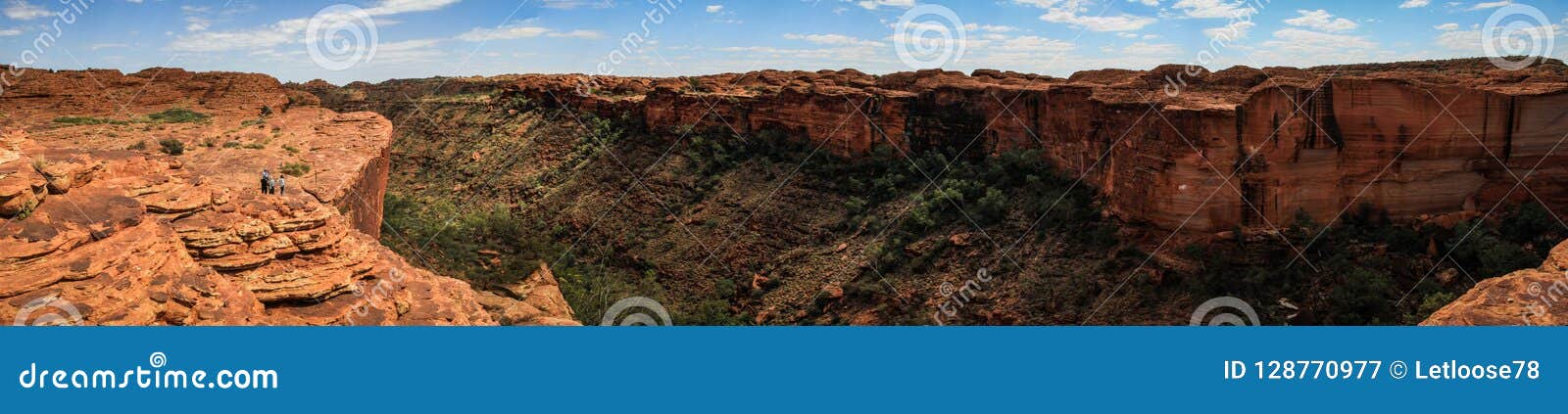 panoramic view on the impressive king`s canyon, northern territory, australia