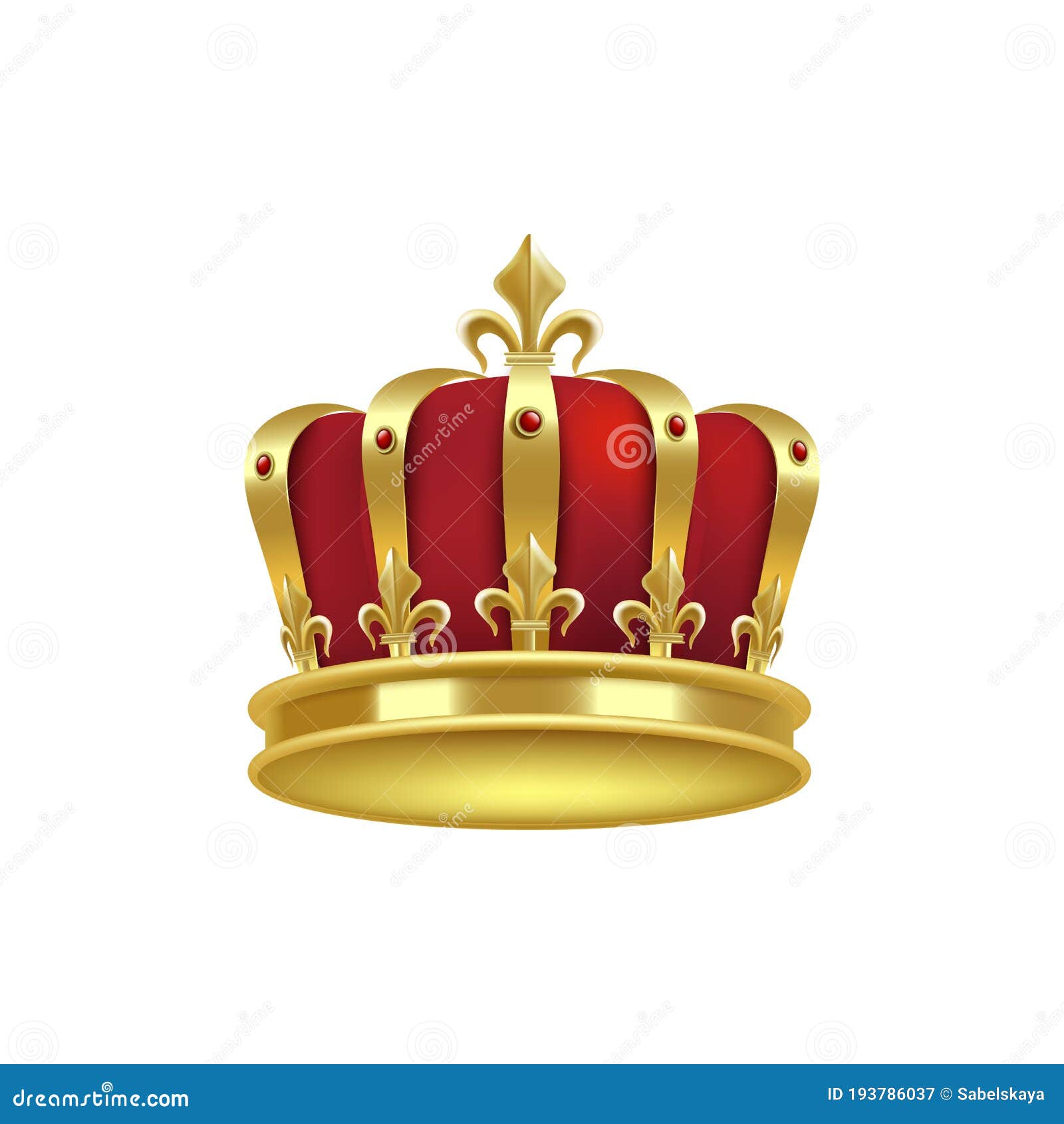 Kings Imperial Golden Crown Realistic Icon Or Sign Vector ...