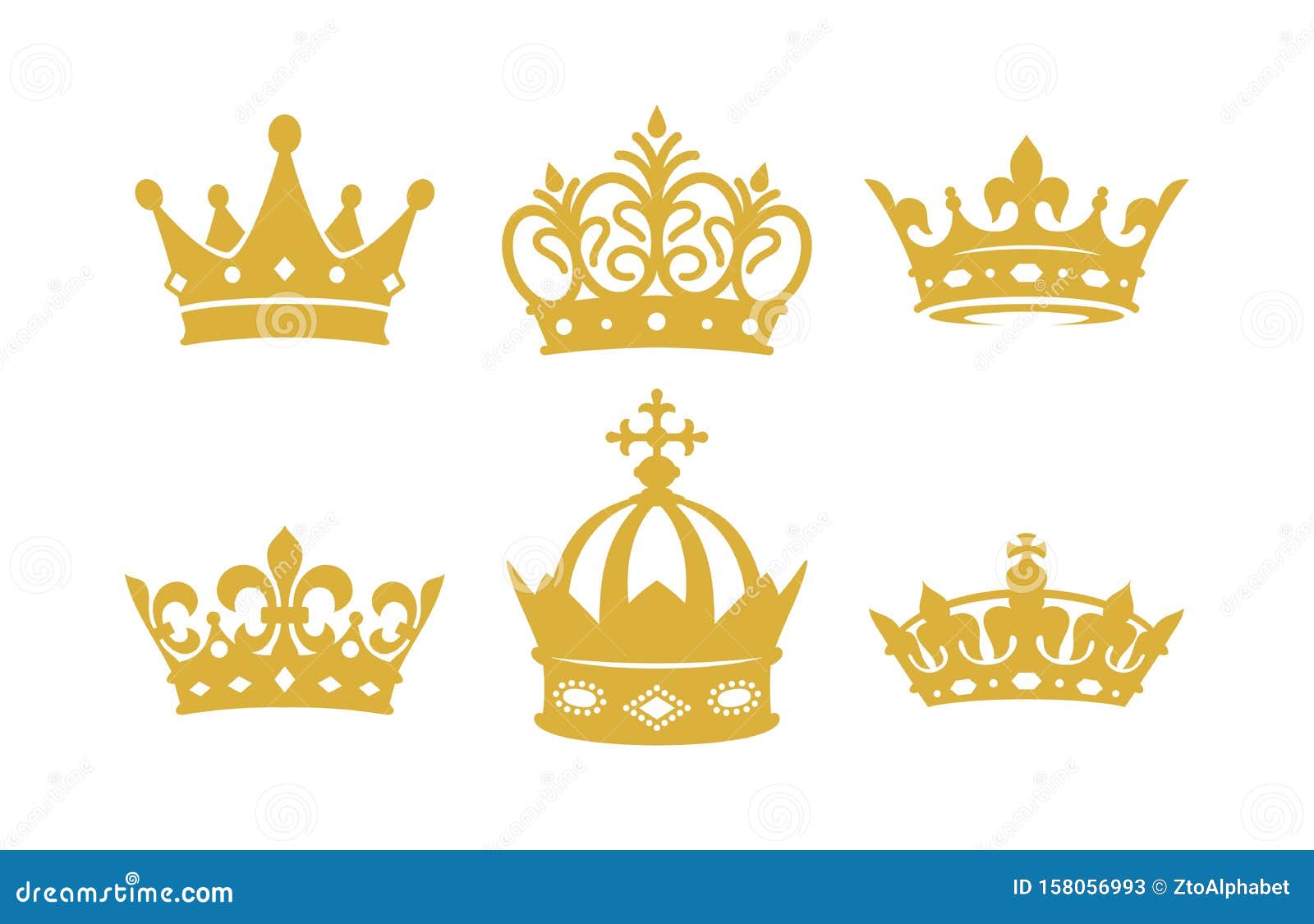 King Princess Crown Vectors Stock Vector Illustration Of