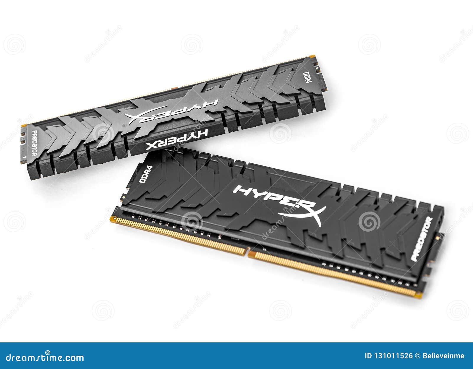 Kingston DDR4 HyperX Predator Black Ram on White Background. Editorial Photo Image of data close 131011526