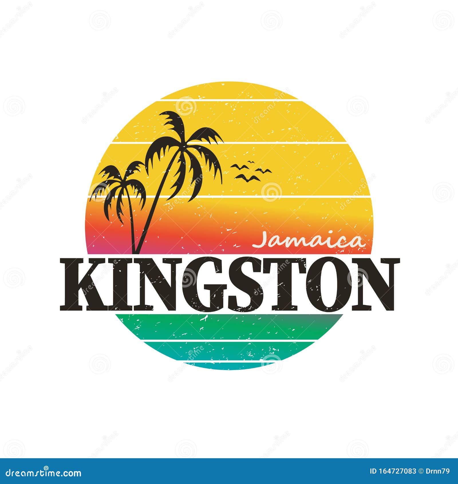 Download Kingston Jamaica Paradise Vintage Sunset Palm Tree ...