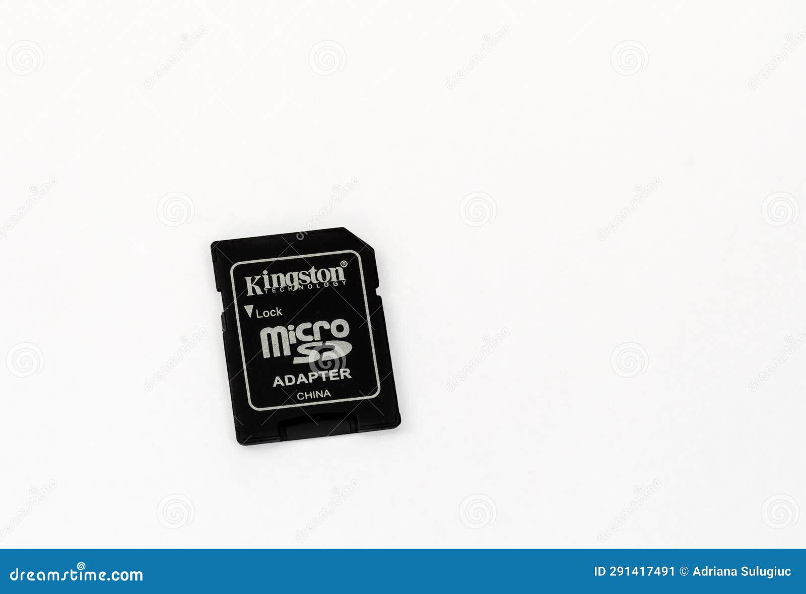 Kingston Micro SD Adapter Isolated on White Background Editorial Photo
