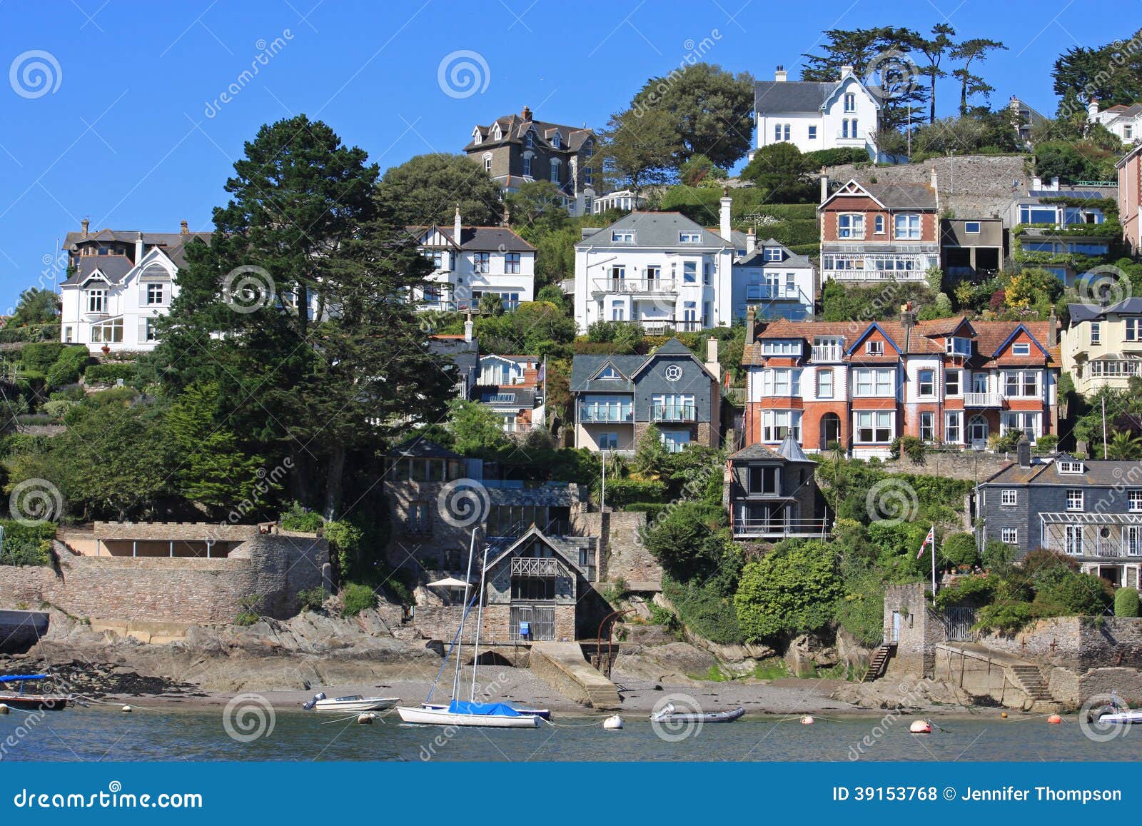 Kingswear, Devon stock photo. Image of houses, village 39153768