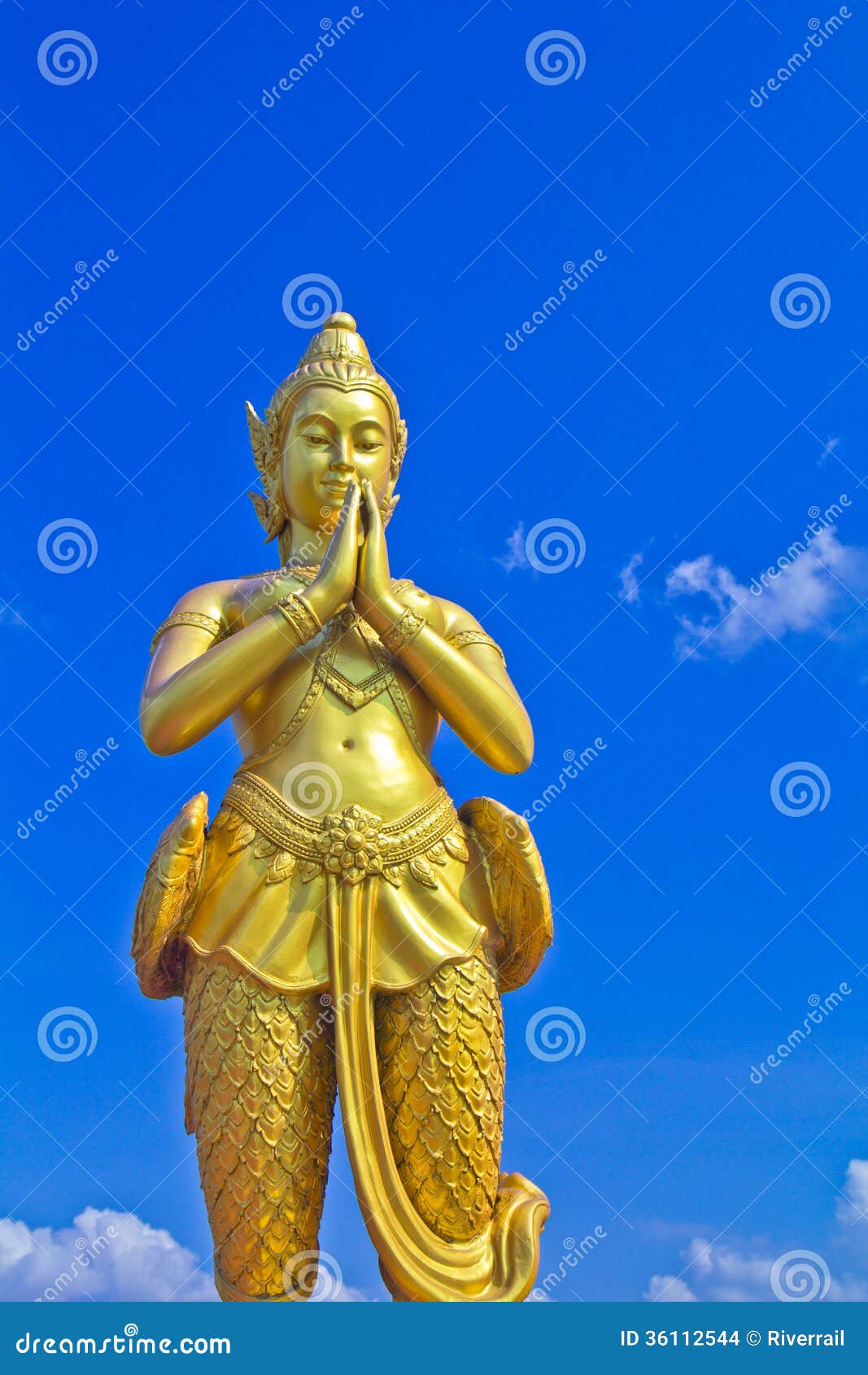 Kinnara statue stock photo. Image of human, golden, grunge - 36112544