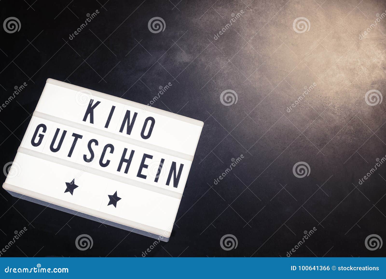 Cinema - of on Theme Gutschein in Stock movies, Photo copy: Word Kino Image 100641366 Board