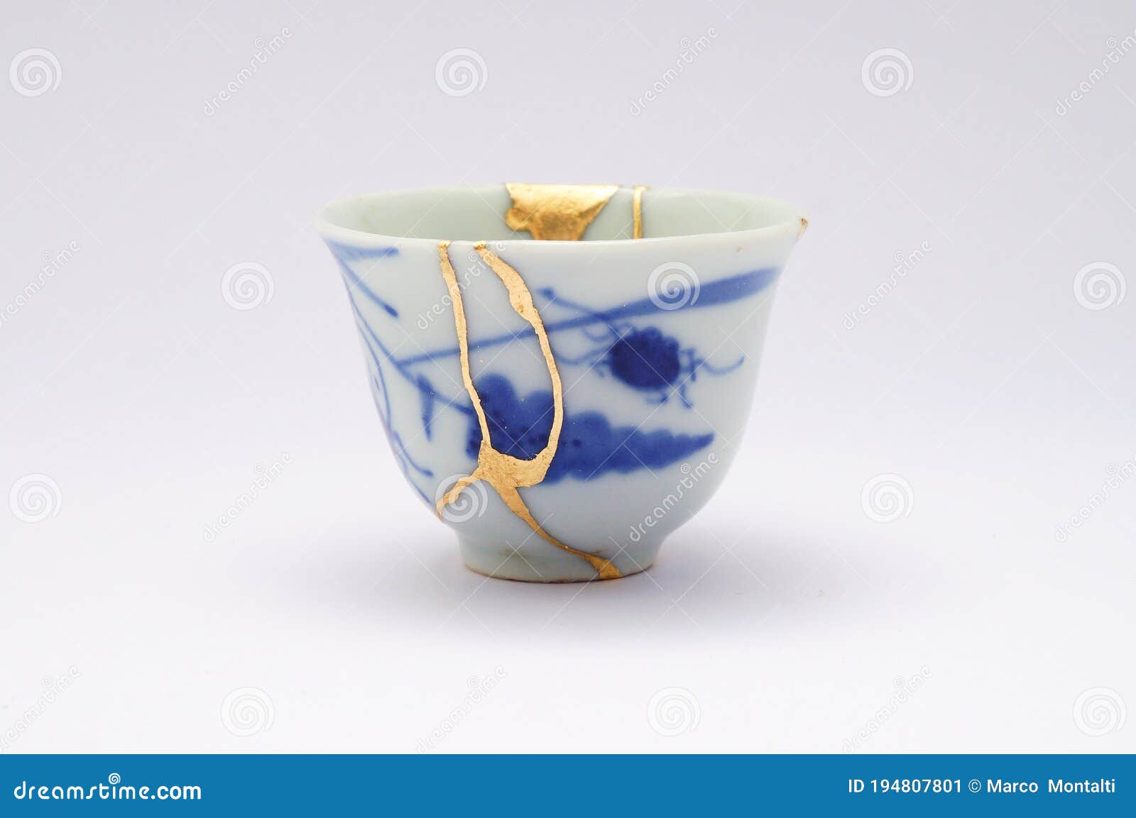 Authentic Kintsugi Pottery Sake bottle