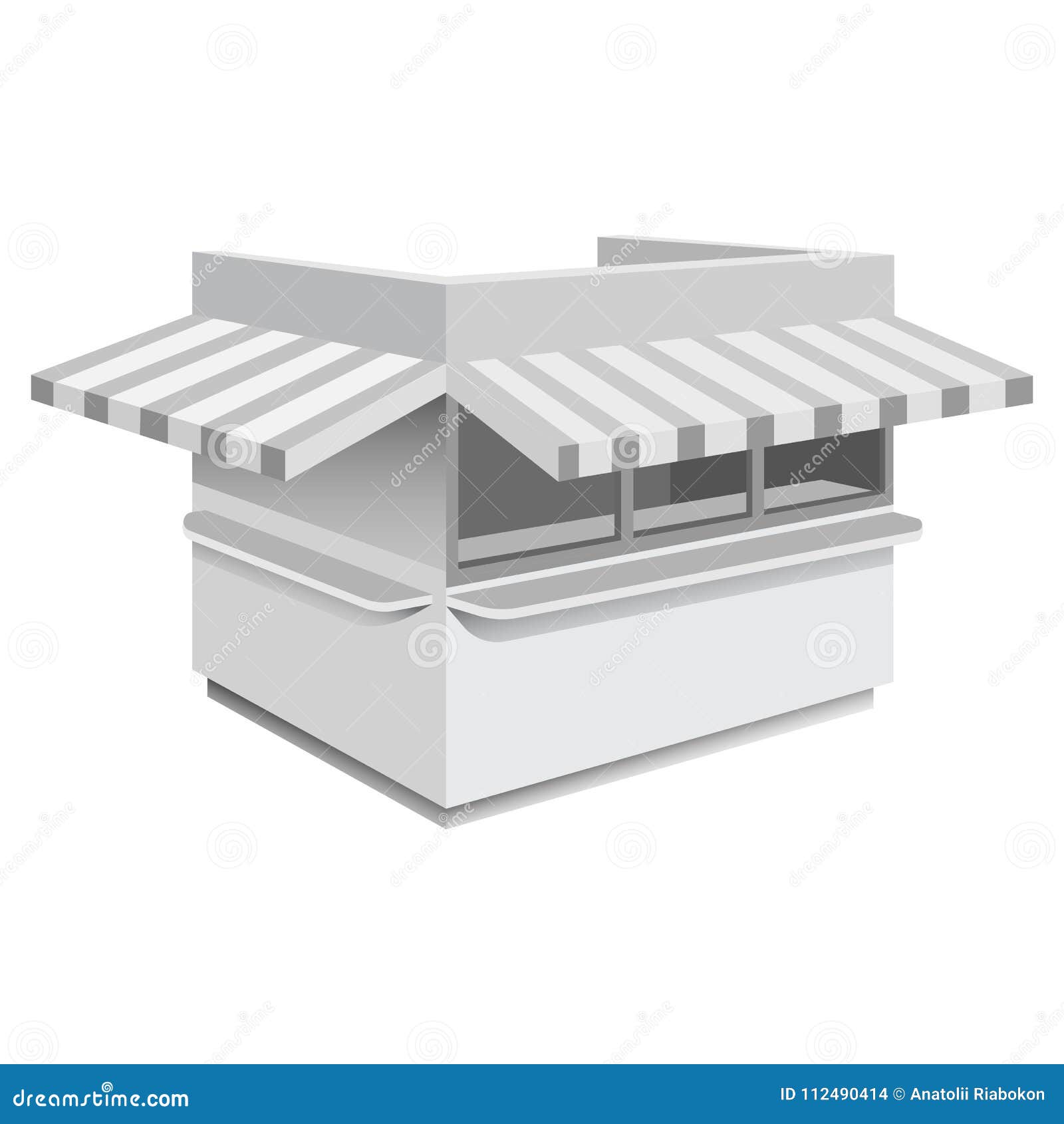 Download Kiosk Mockup, Realistic Style Stock Vector - Illustration of sale, kiosk: 112490414