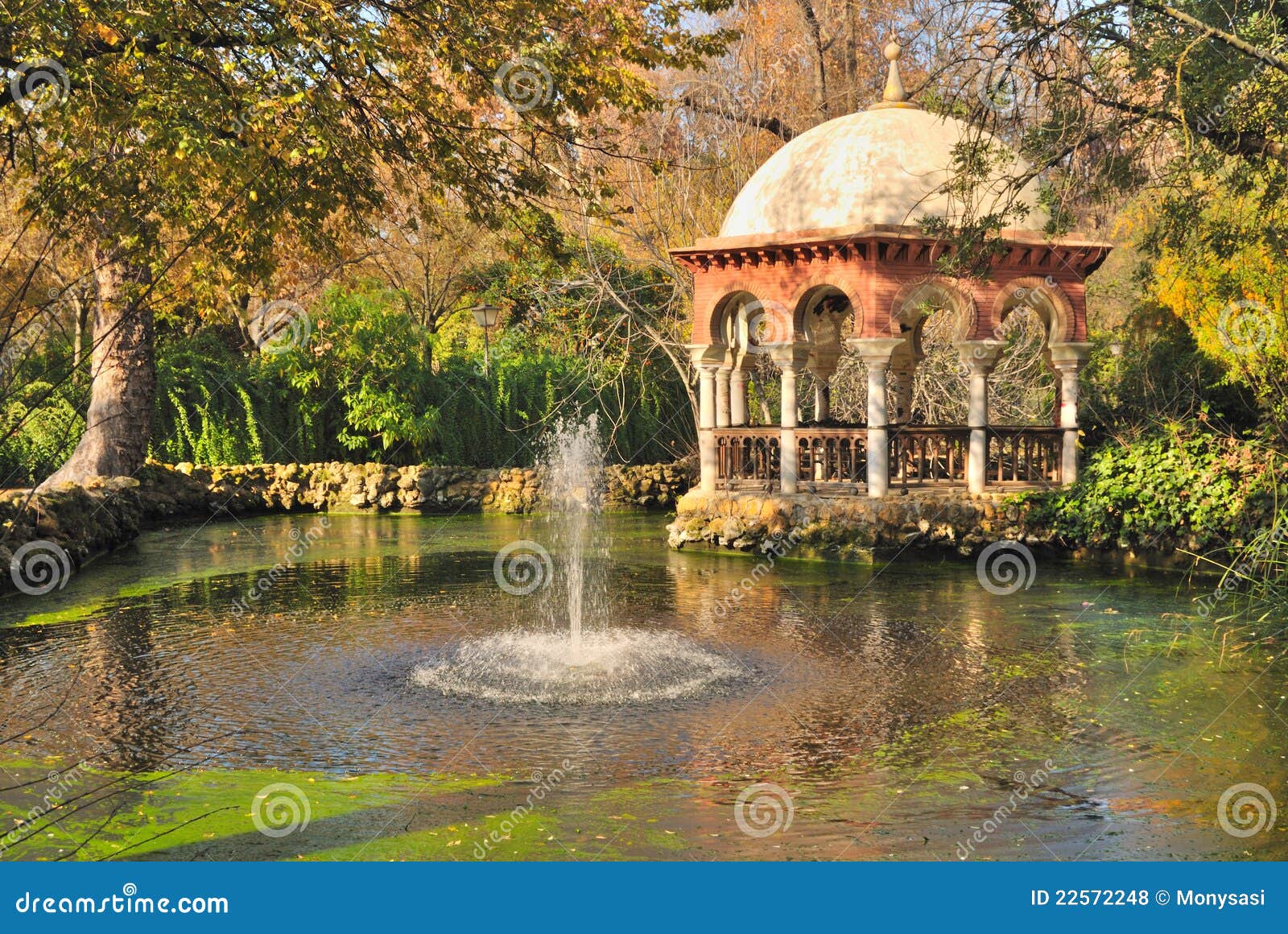 Kiosk park. The Maria Luisa Park located in Seville (Spain), is the public garden or park of the city s most famous and one of its green lungs. Recently it has been declared of Cultural Interest.