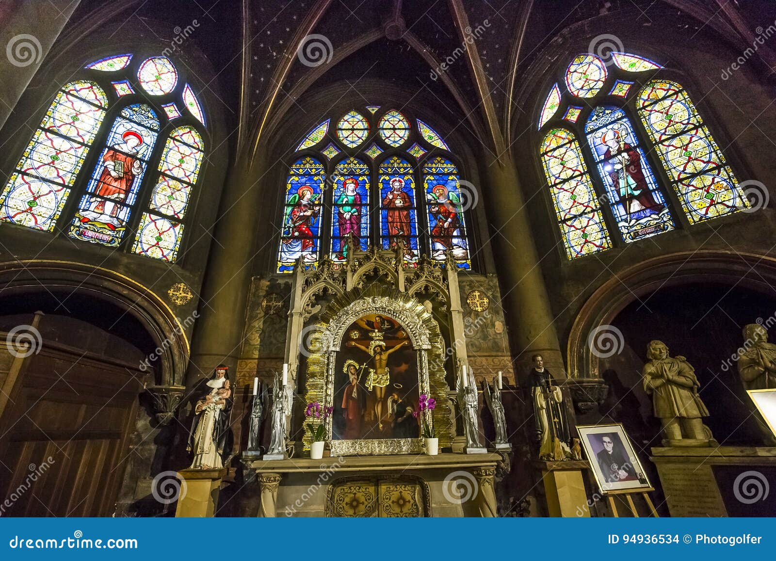 Kirche St Germain Auxerrois, Paris, Frankreich Redaktionelles Stockbild