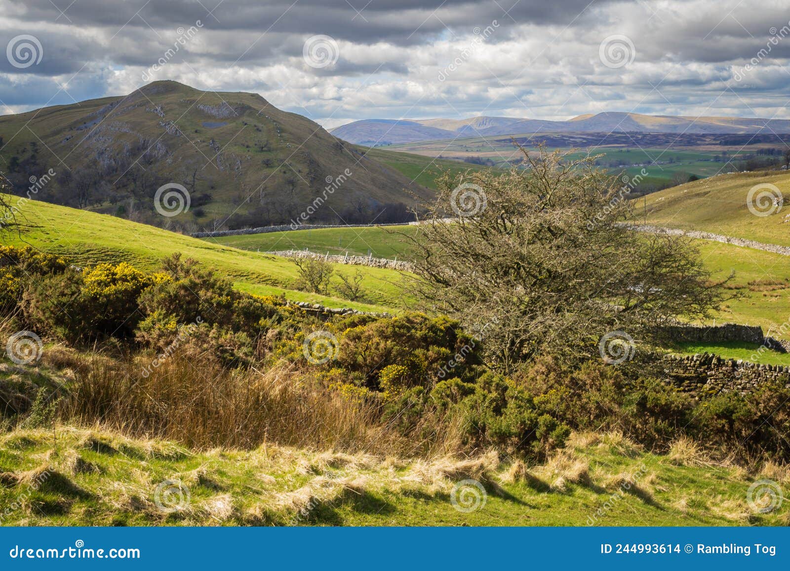 the coast to coast path leading from the summit of nine standards rigg to kirkby stephen