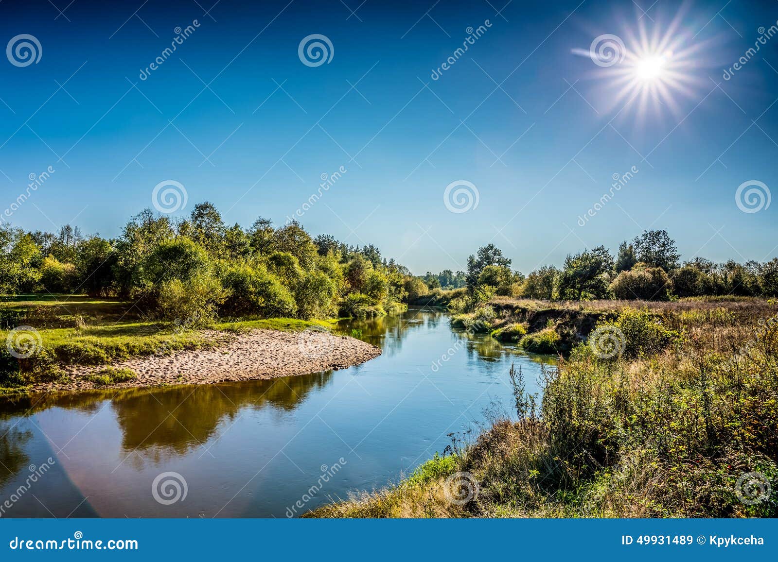 kirzhach river in the autumn evening.