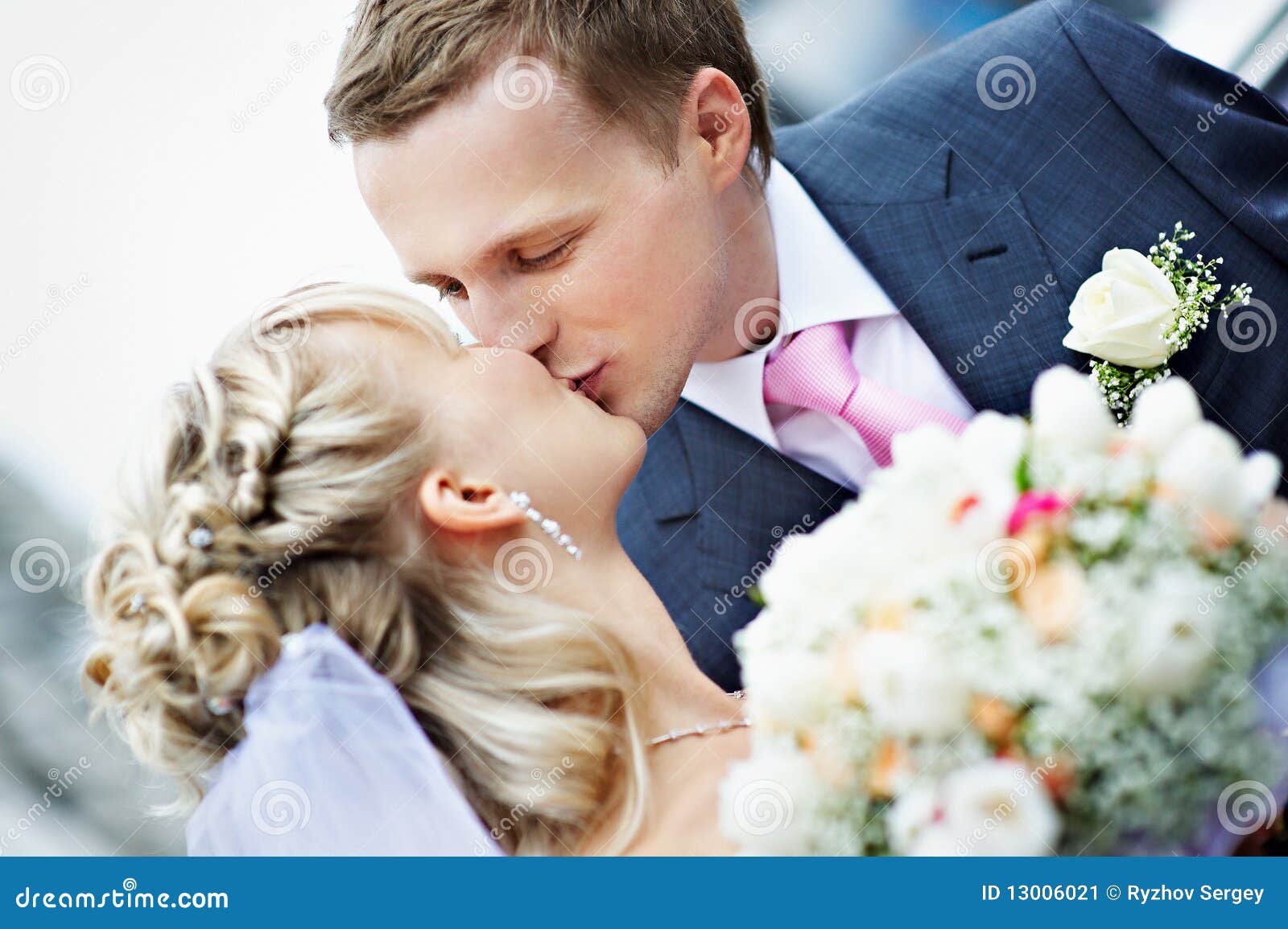 Kiss Bride and Groom at Wedding Stock Image Image of blonde, luxury