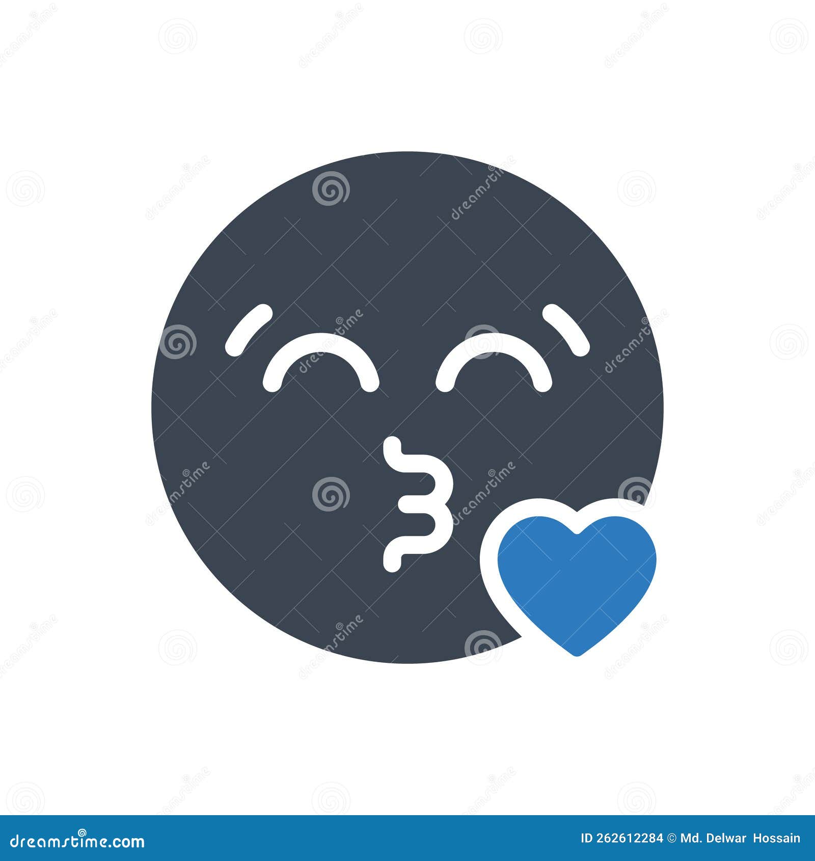 Kiss emoji icon stock vector. Illustration of heart 262612284