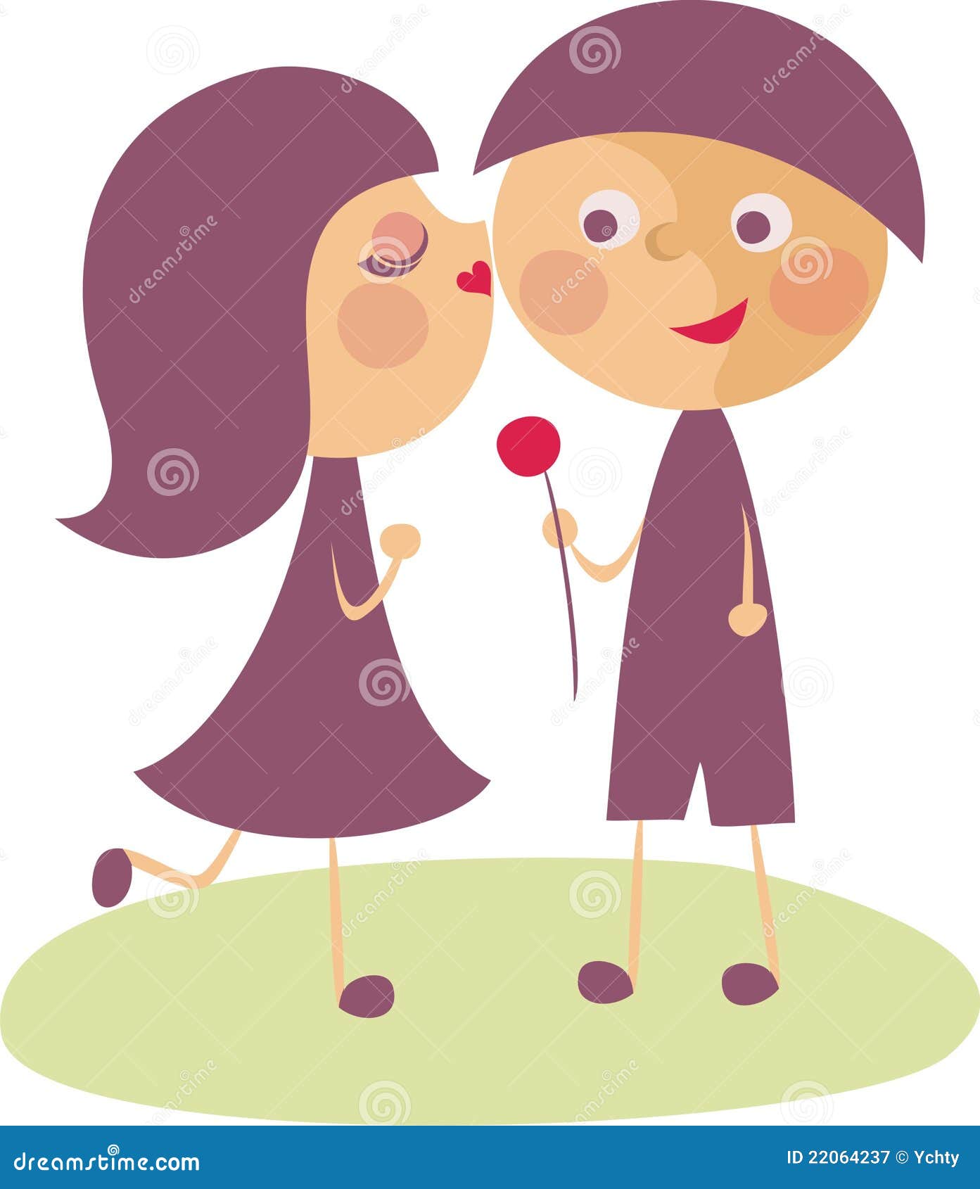 Kiss for flower in vector stock vector. Illustration of childish 22064237