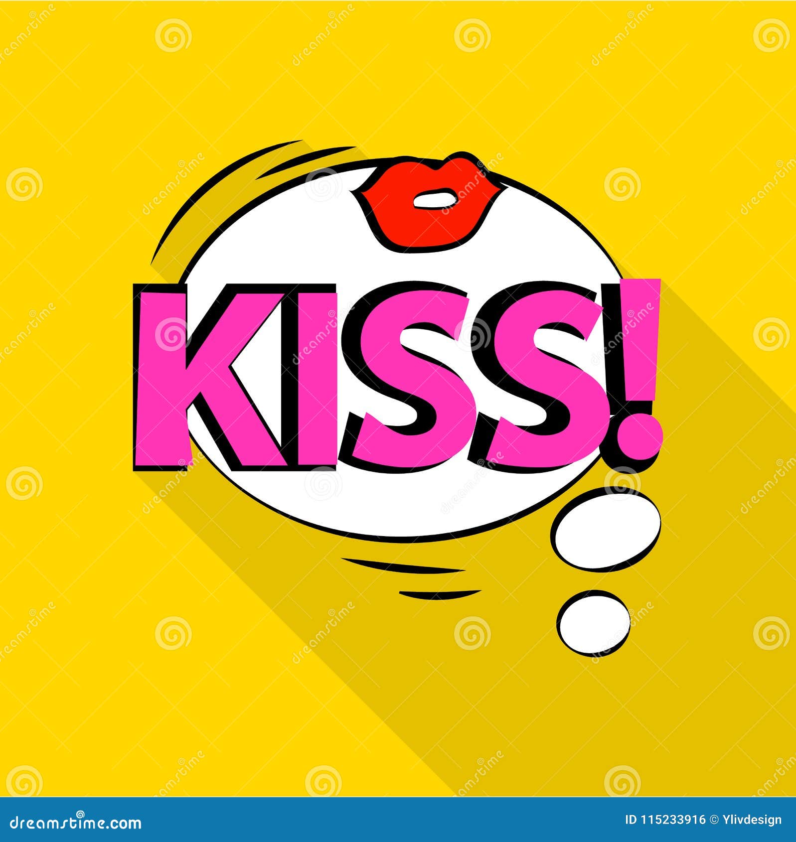 Kiss icon, pop art style stock vector. Illustration of cute 115233916