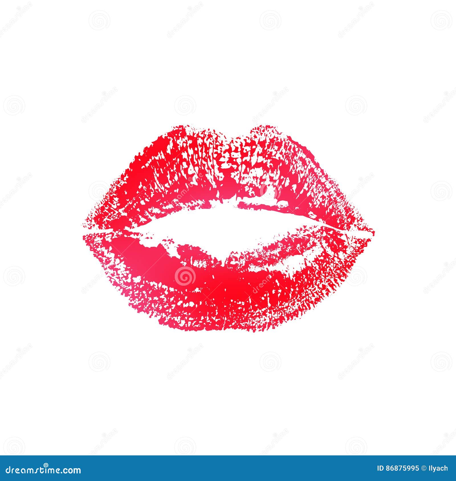 kiss lips lipstick print or imprint  