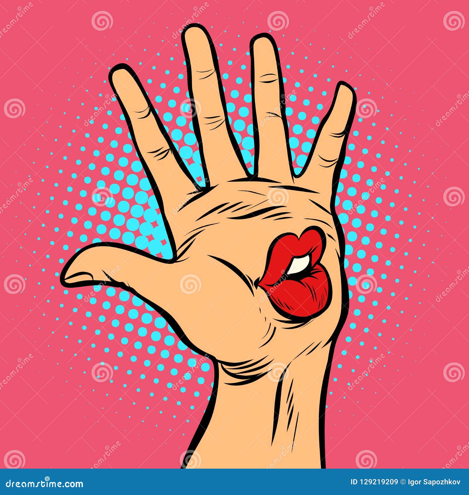 Hands high five pop art Royalty Free Vector Image