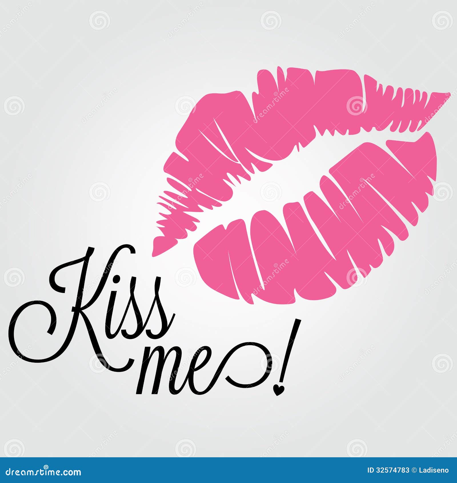 Kiss me stock vector. Illustration of painting, vector - 32574783