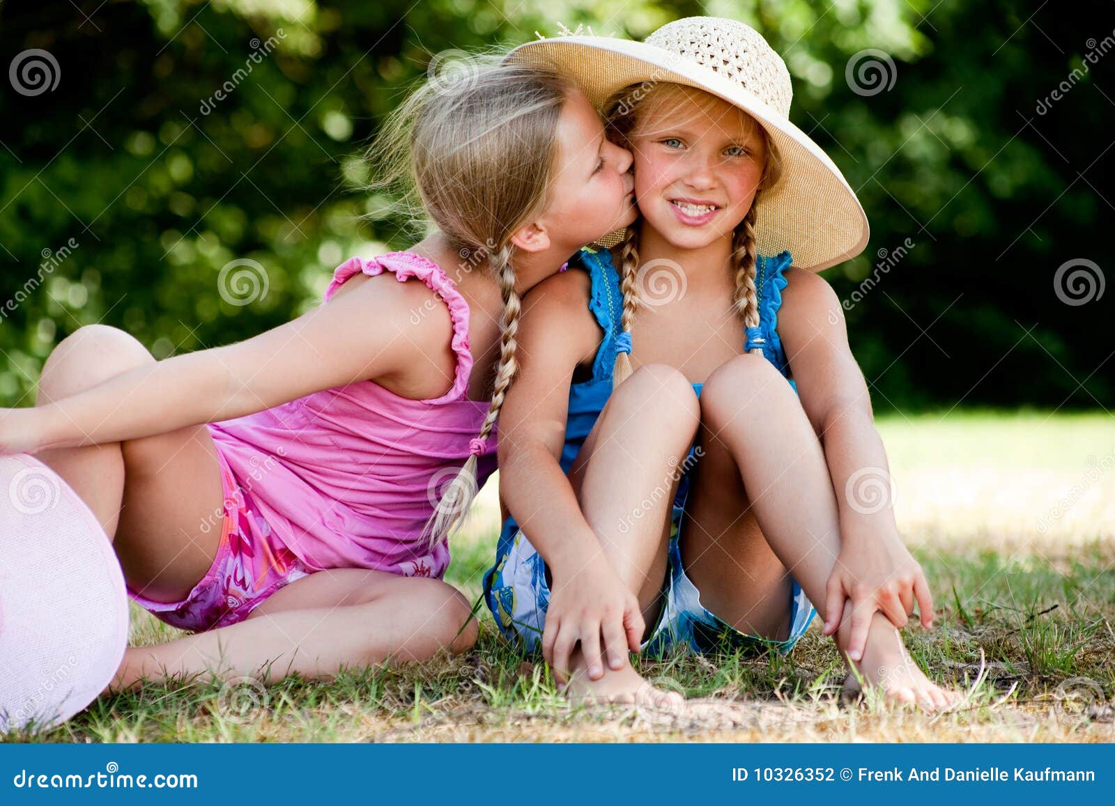 Kiss On My Sisters Cheek RoyaltyFree Stock Image CartoonDealercom