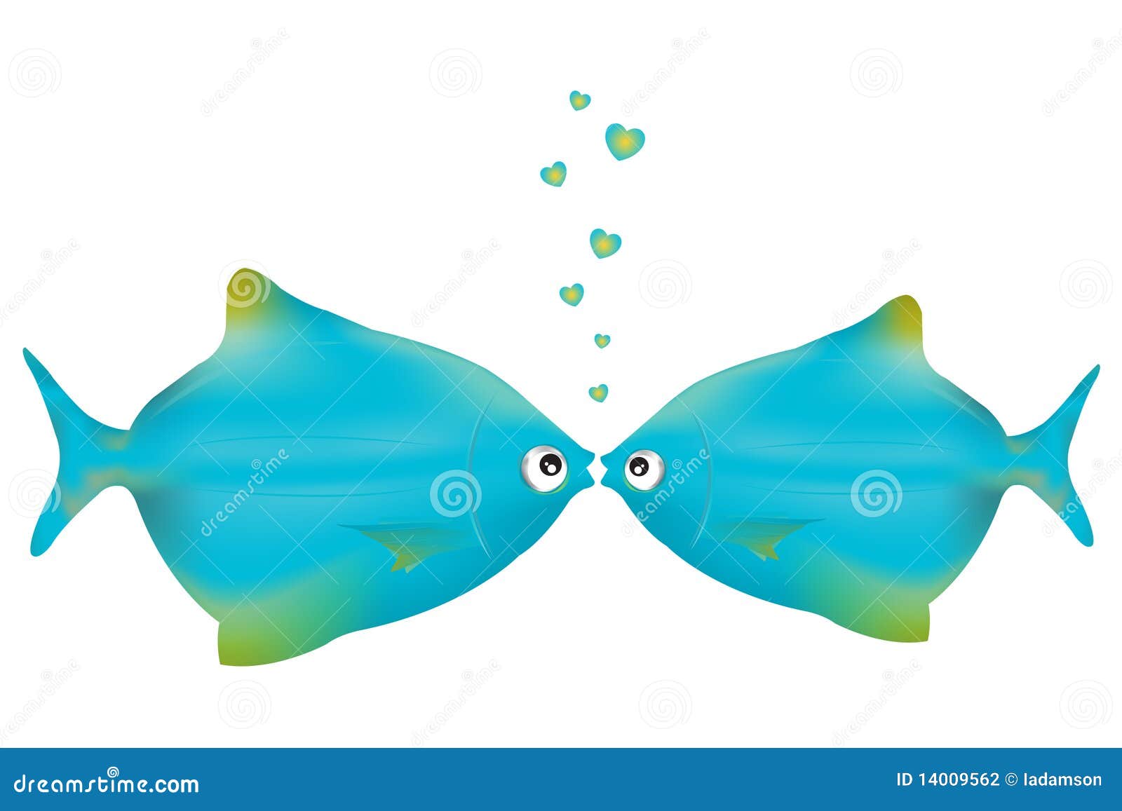 Download Kissing Fishes. Vector stock vector. Illustration of vector - 14009562