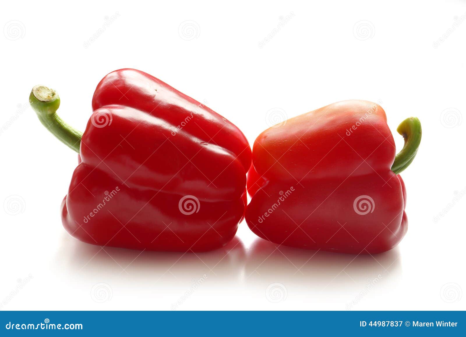 Kissing Red Peppers, Isolated Stock Image Image of gardening, lunch