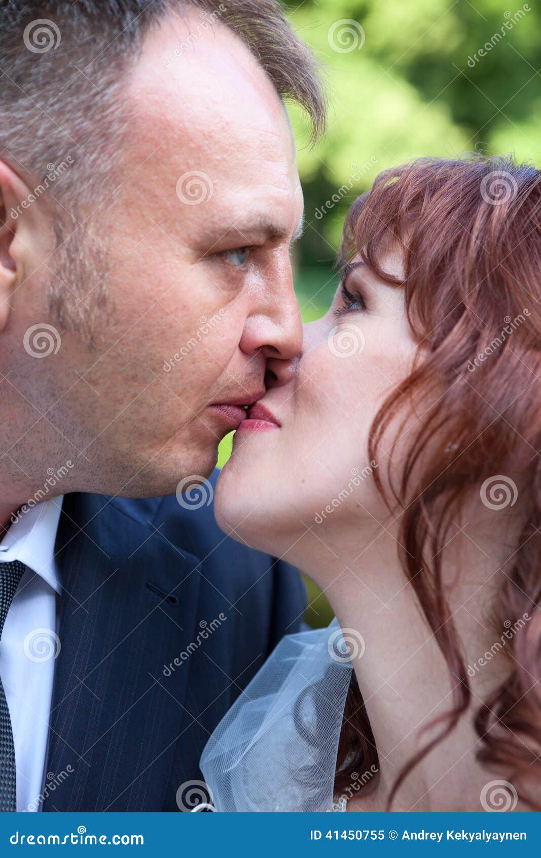 Kissing Wedding Couple, Closeup View Stock Image Image of kissing, male 41450755