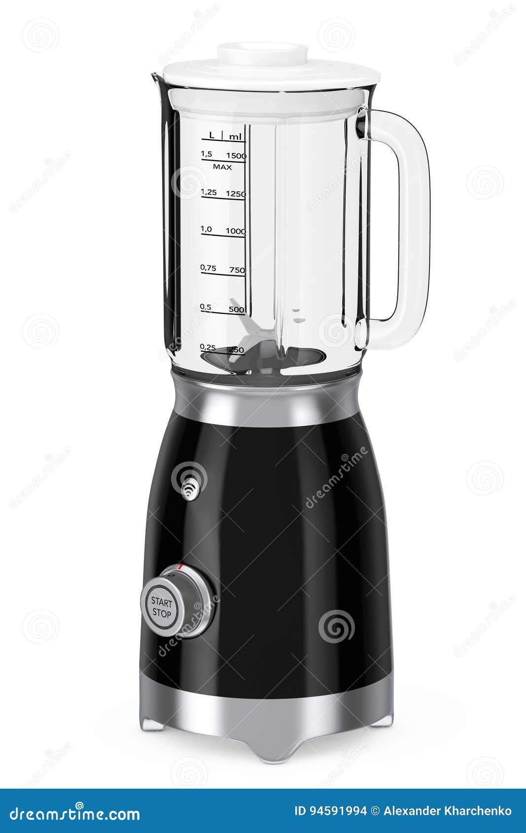 Kitchen Appliance Concept. Modern Electric Blender. 3d Rendering Stock