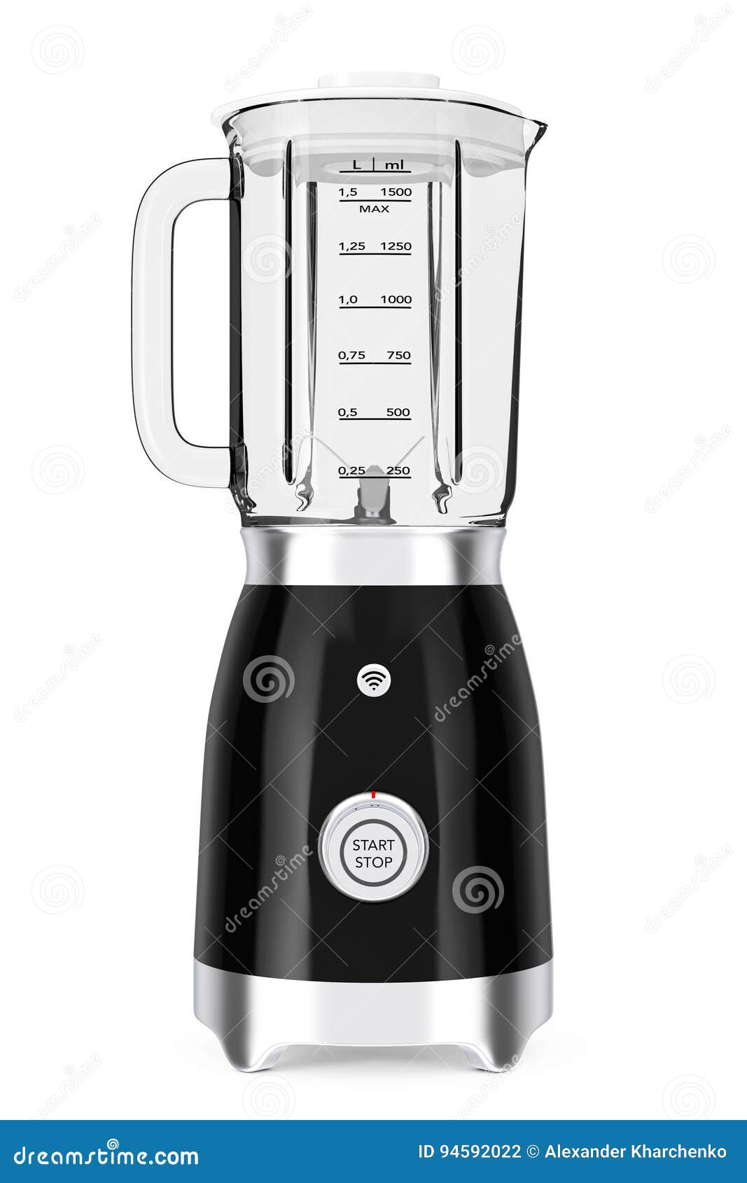 Kitchen Appliance Concept. Modern Electric Blender. 3d Rendering Stock