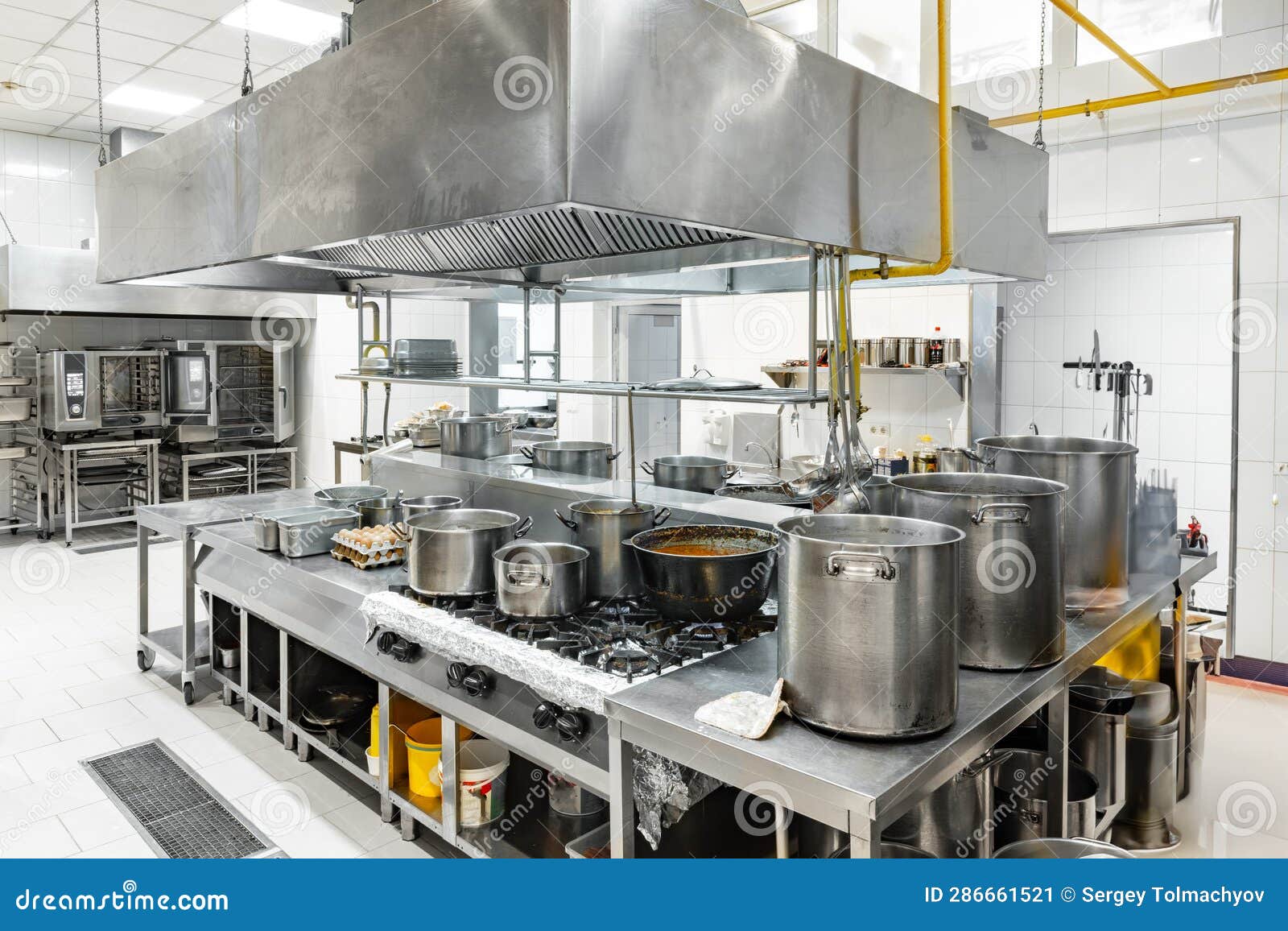 Kitchen Appliances in Professional Kitchen in a Modern Restaurant Stock