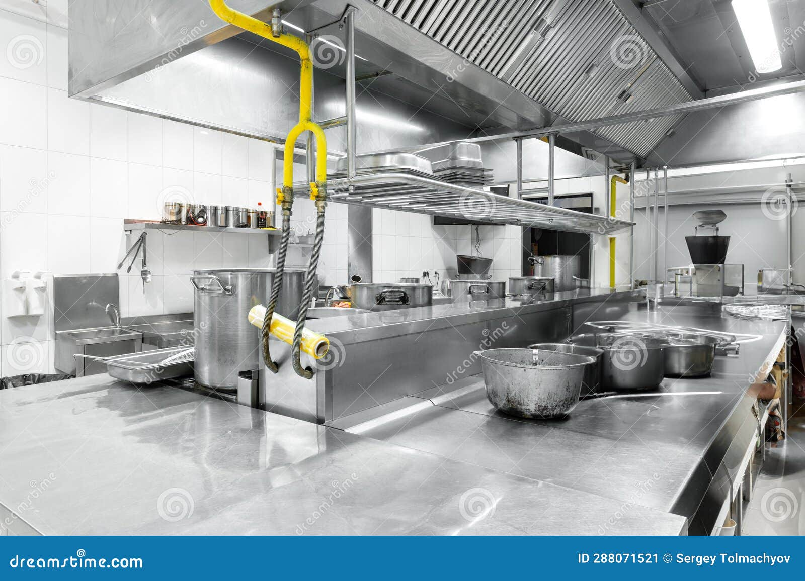 Kitchen Appliances in Professional Kitchen in a Modern Restaurant Stock Image Image of silver