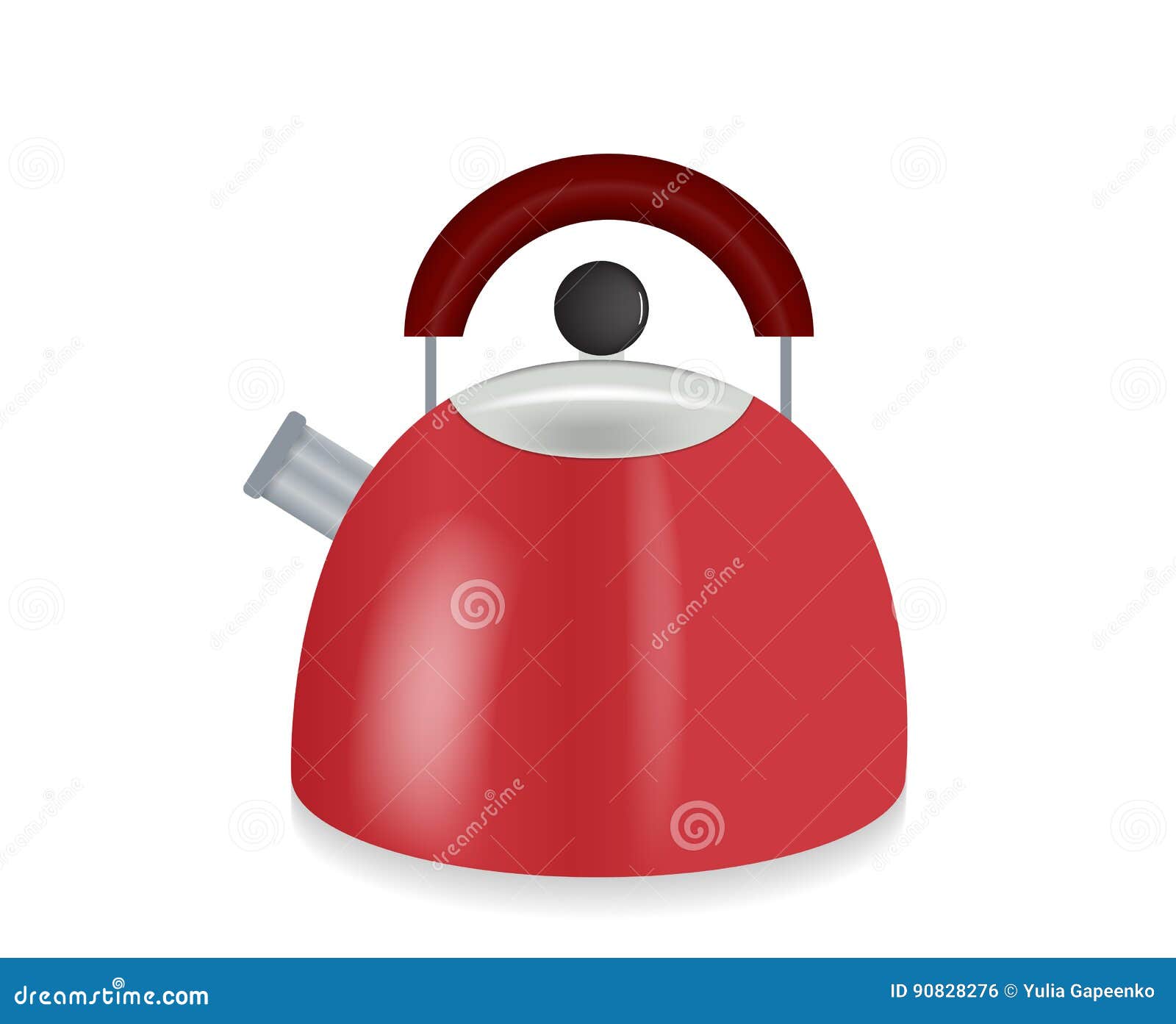 kitchen appliances red electric kettle vector illustration eps 90828276