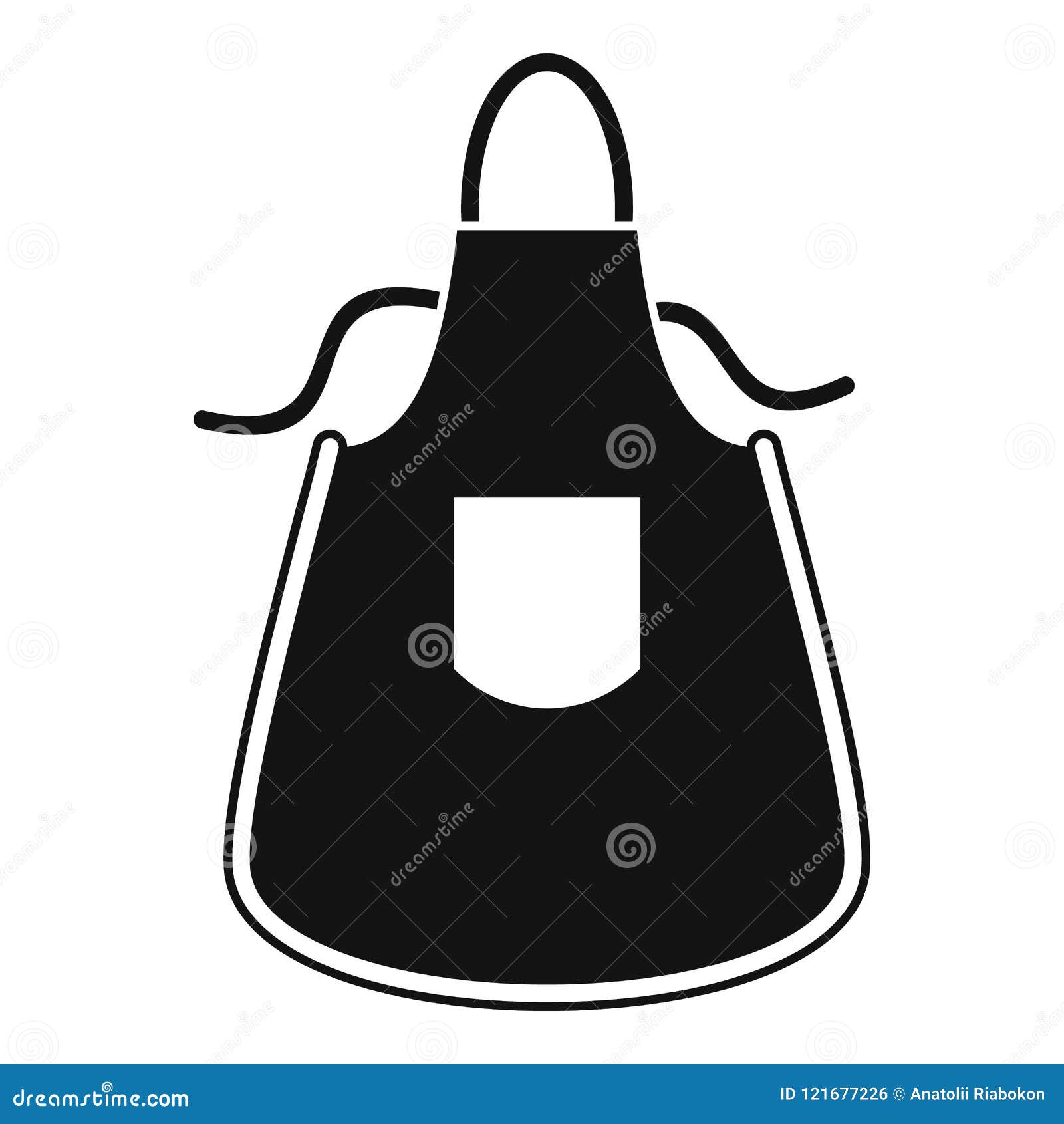 Kitchen Apron Icon, Simple Style Stock Vector   Illustration of ...